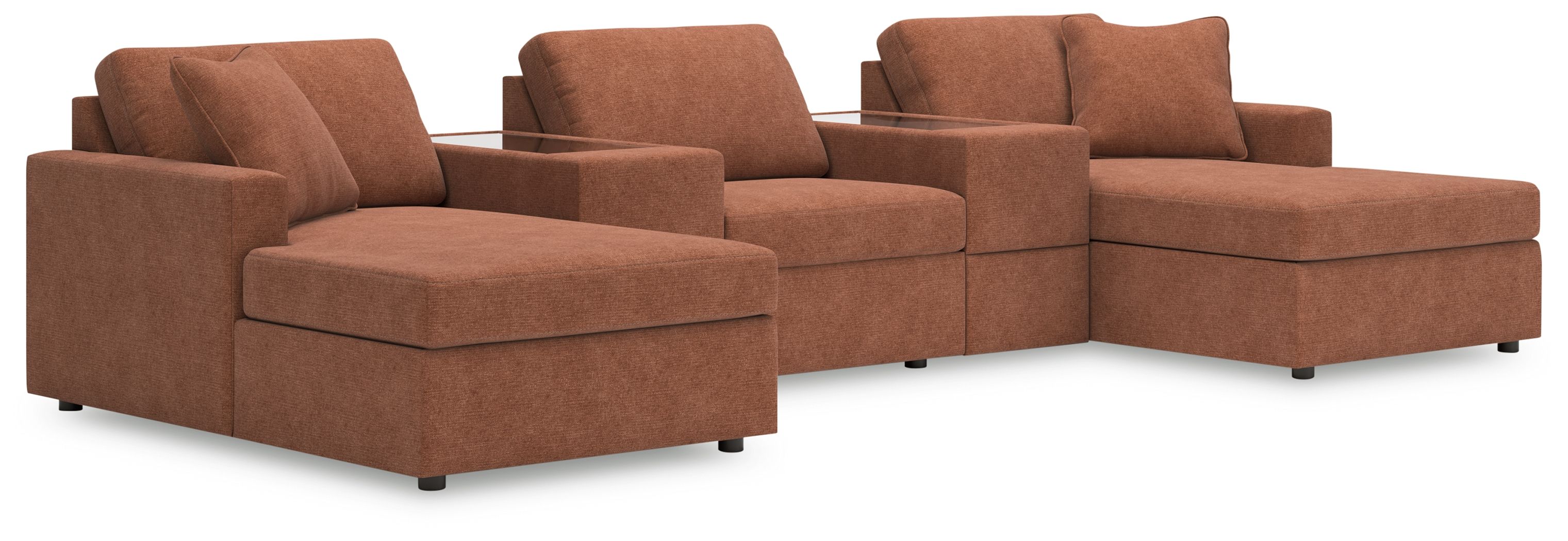 5 Pc · Pit Sectional With Storage Consoles