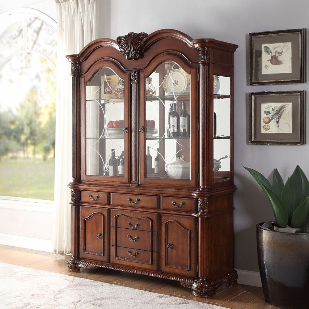 Chateau De Ville - Buffet & Hutch - Cherry, dark brown