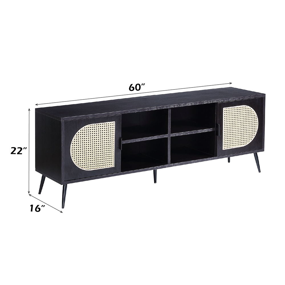 Colson - TV Stand - Black, black, view 4