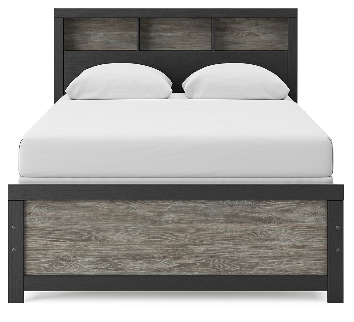 Broachmyn - Full Bookcase Bed - Black / Gray