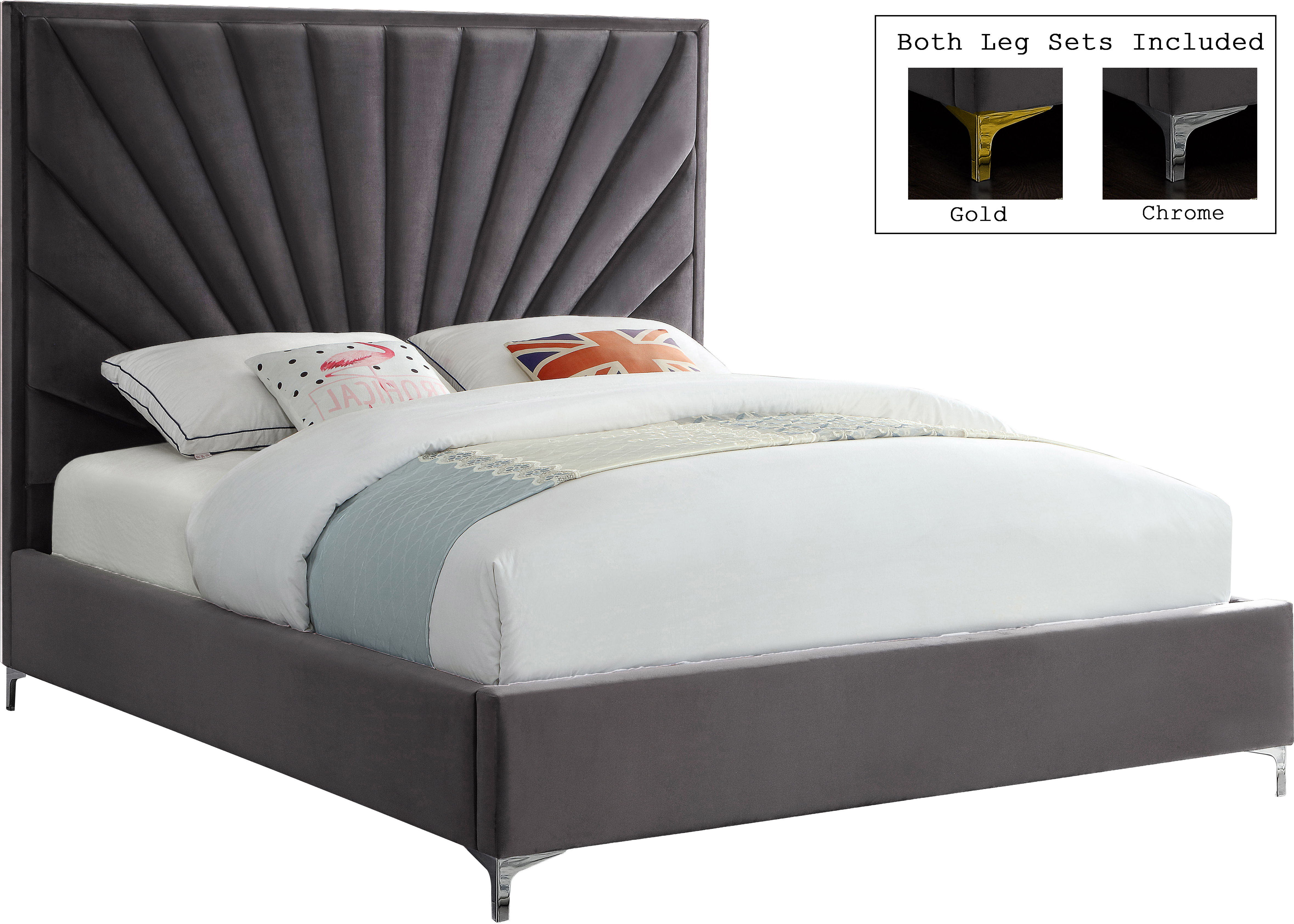 Eclipse - Queen Bed - Gray