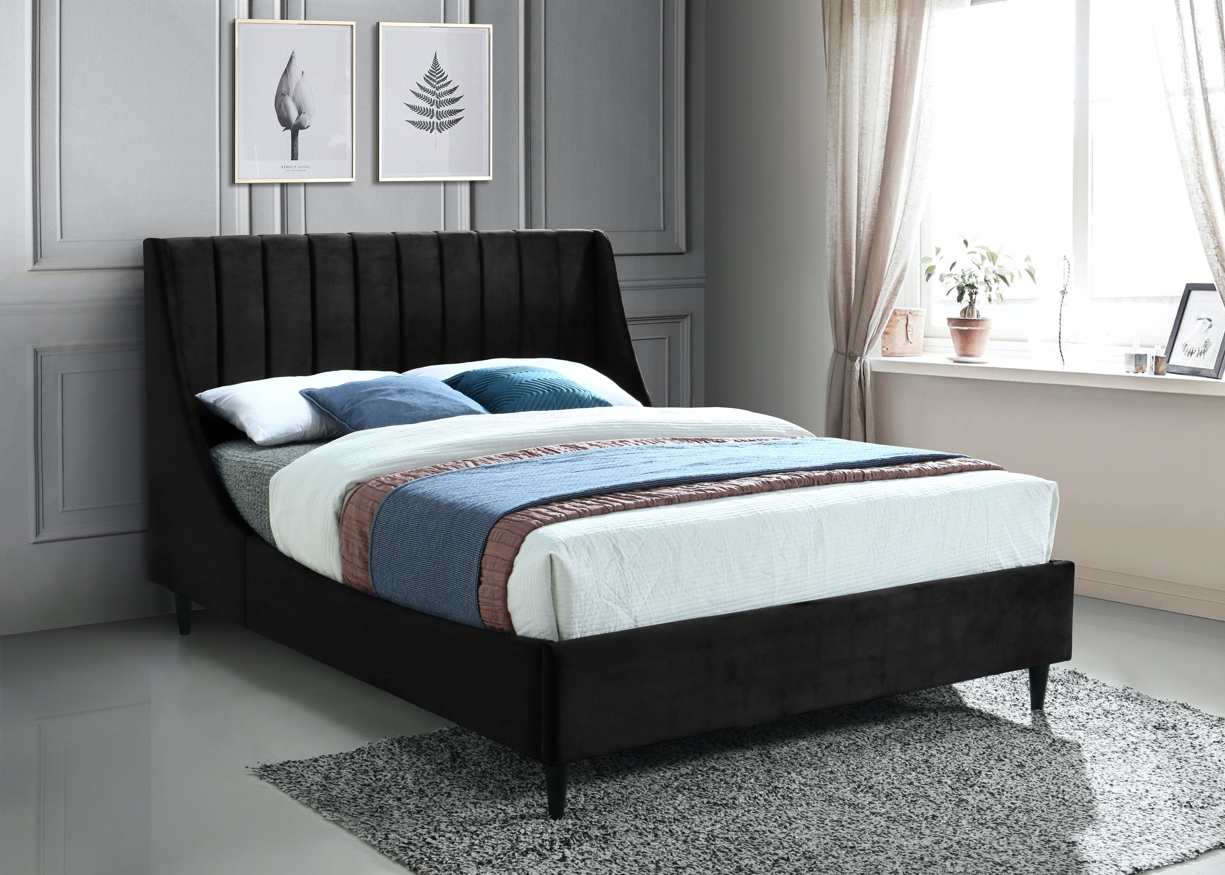 Eva - Queen Bed - Black