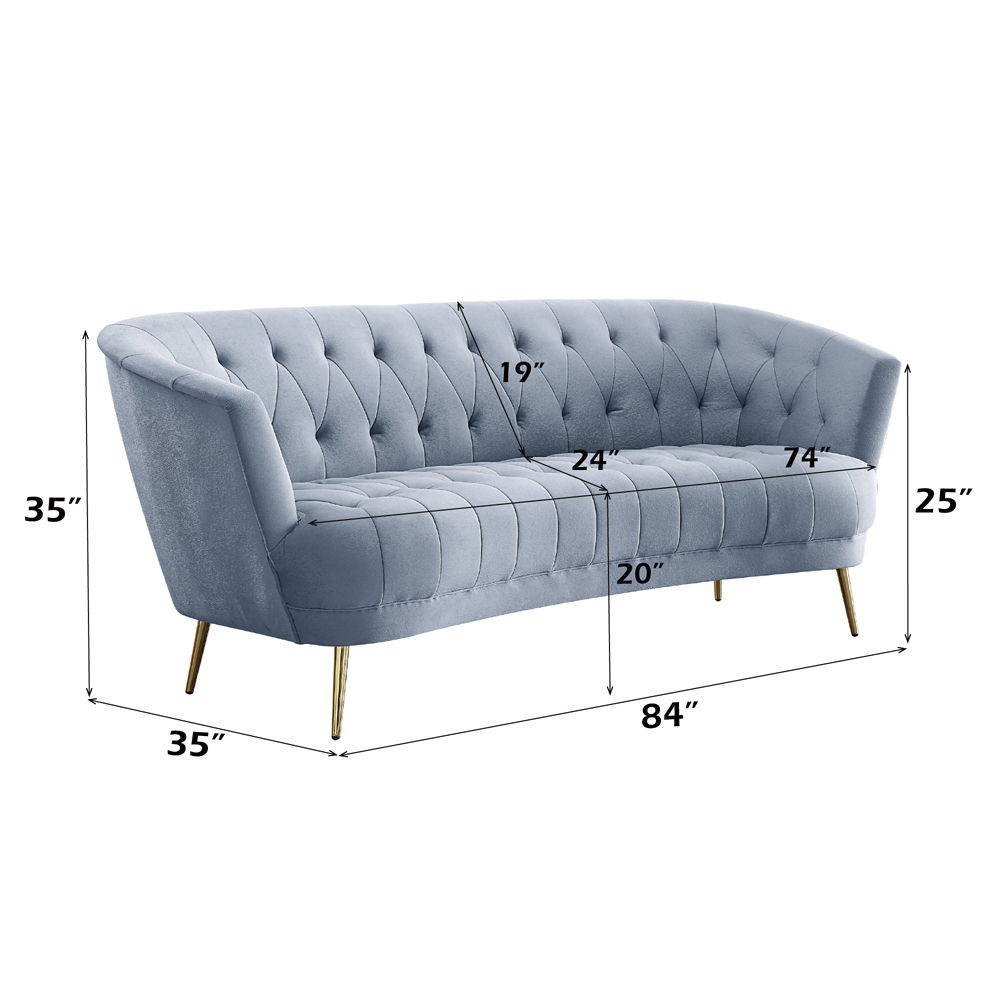 Bayram - Sofa - Light Gray Velvet, light gray, view 8