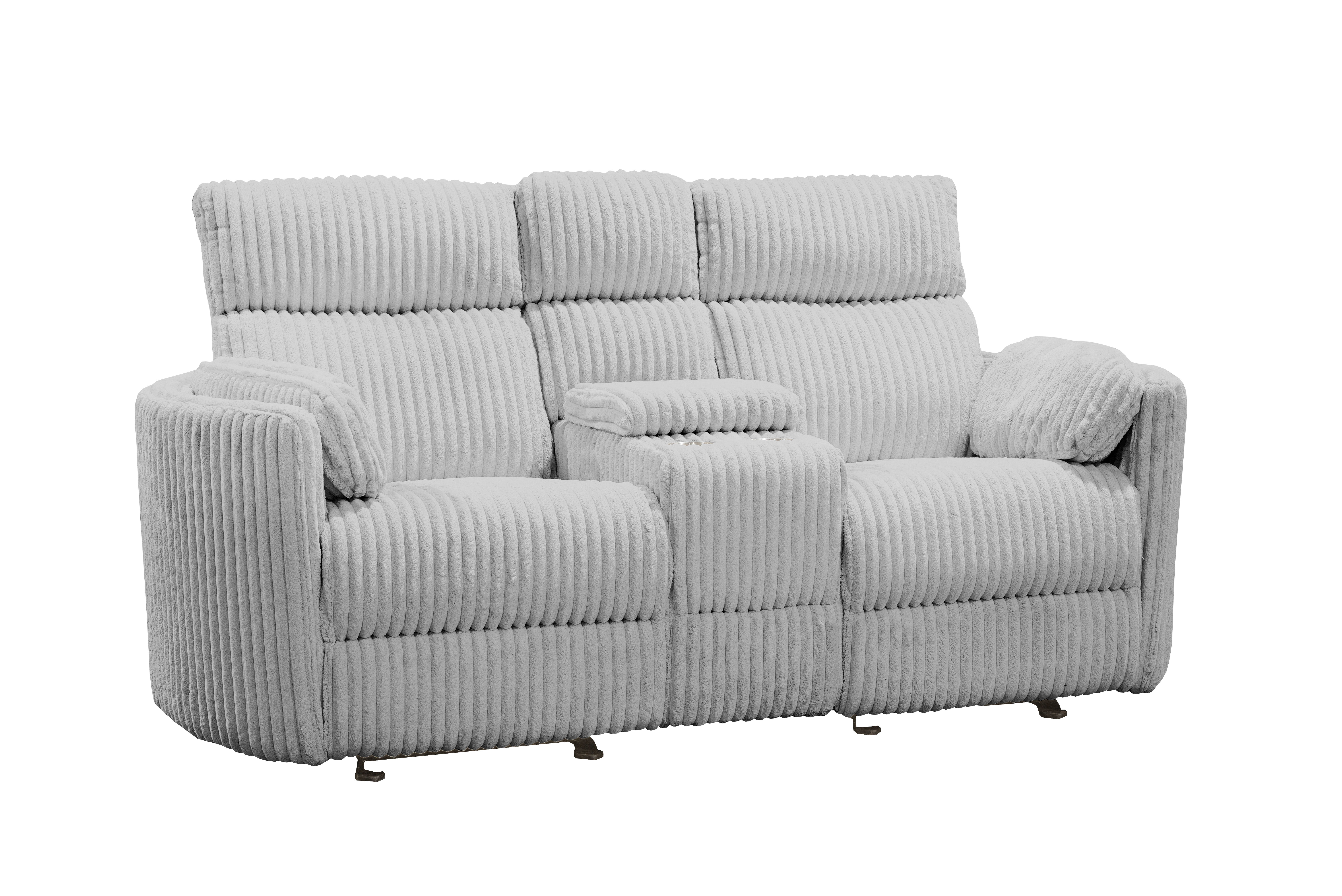 Parker House Radius - Power Glider Reclining Console Loveseat - Mega Grey