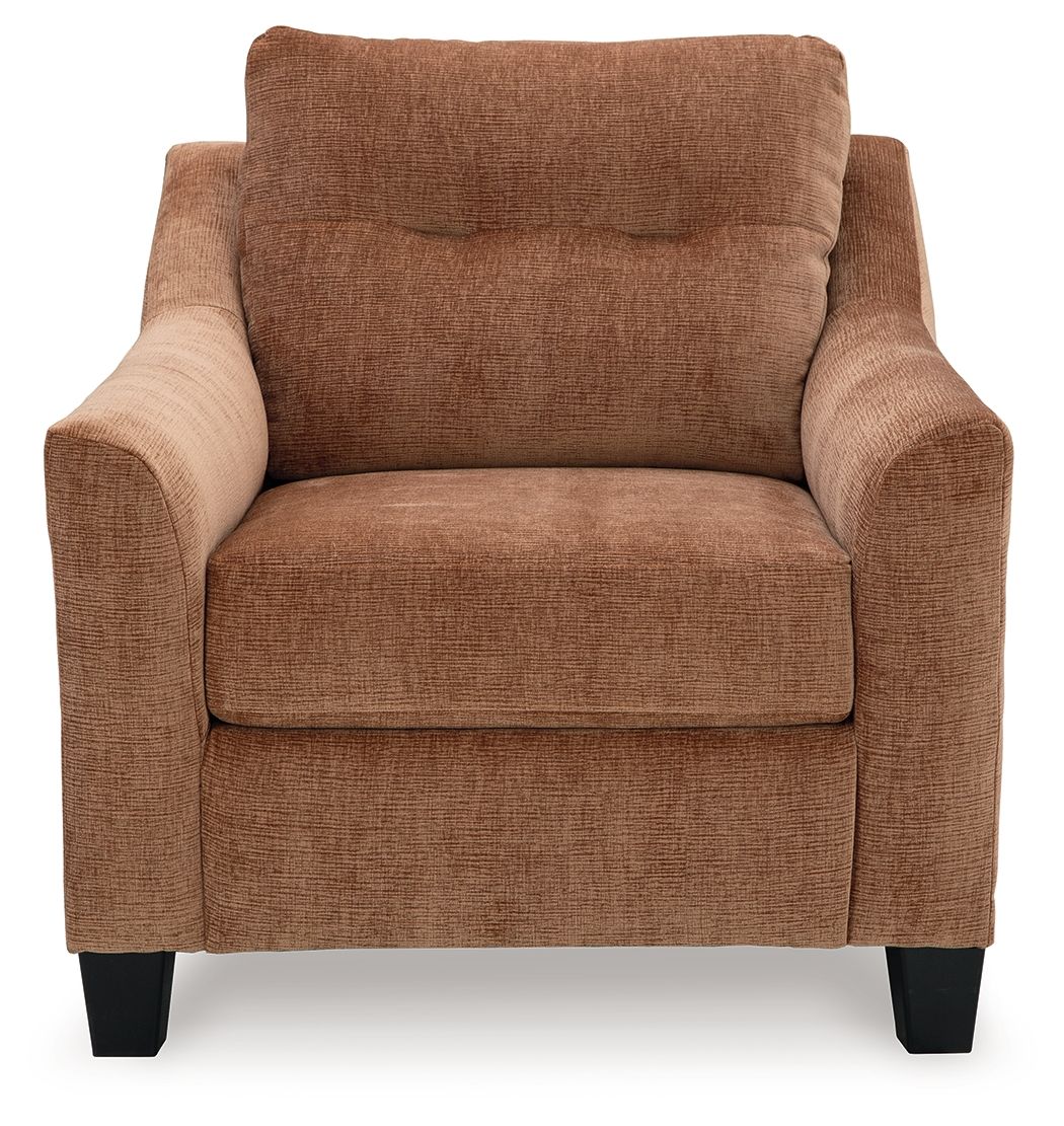 Ashley Furniture Amity Bay - 3 Pc. - Sofa Chaise, Chair, Ottoman - Clay - Image 7