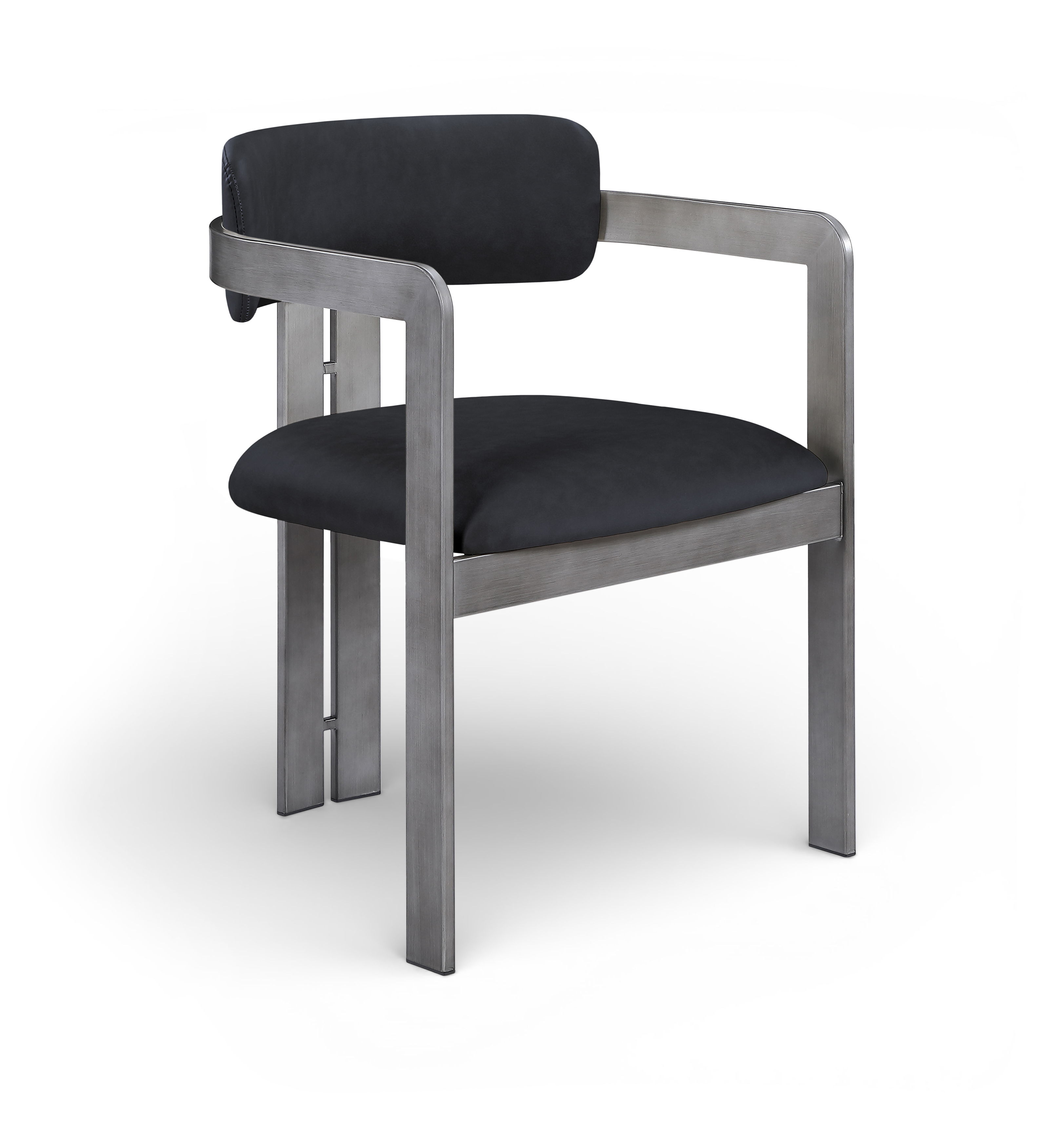 Aurum - Vegan Leather Upholstered Dining Chair (Set of 2) - Black