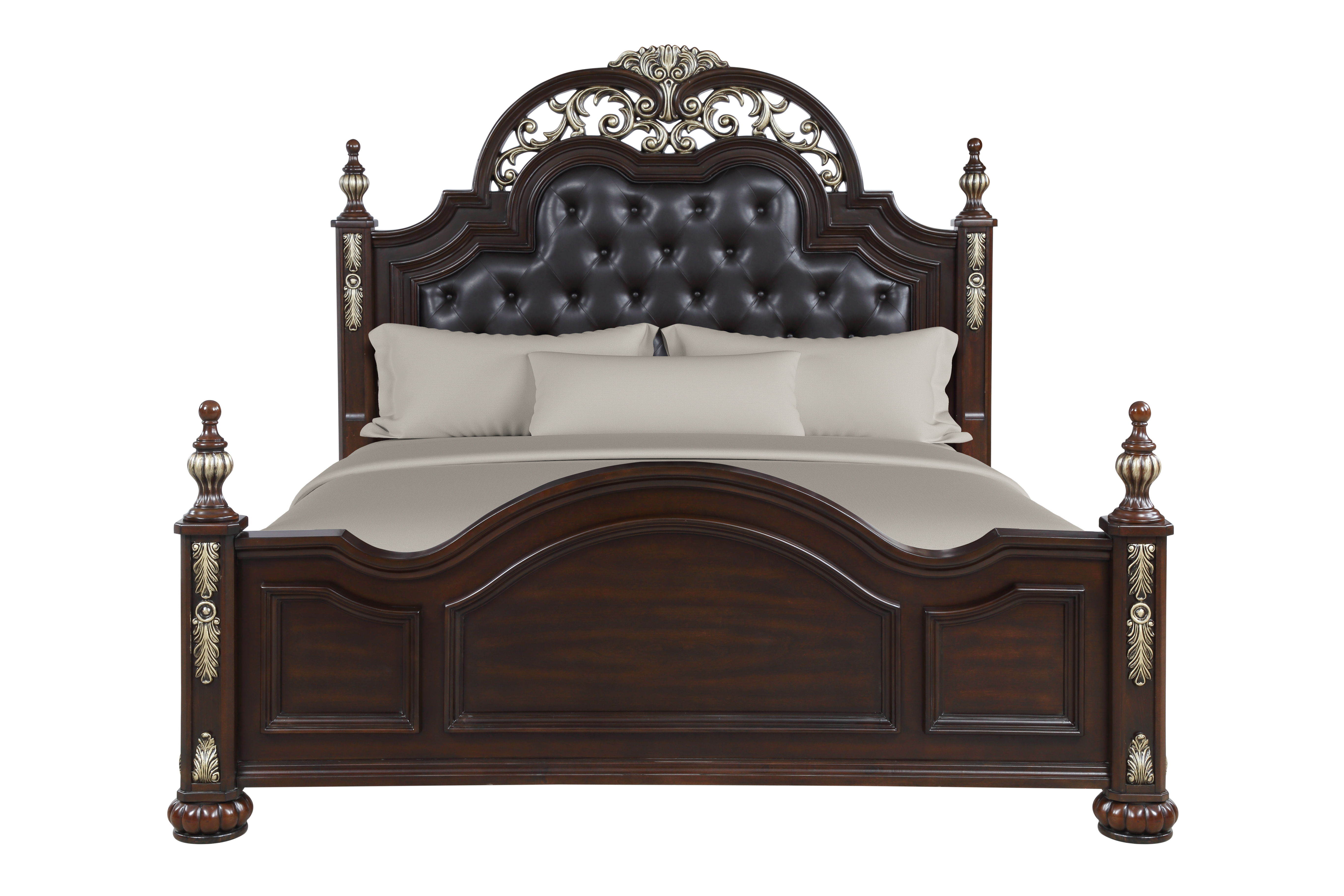 Maximus - 5/0 Queen Bed - Dark Brown