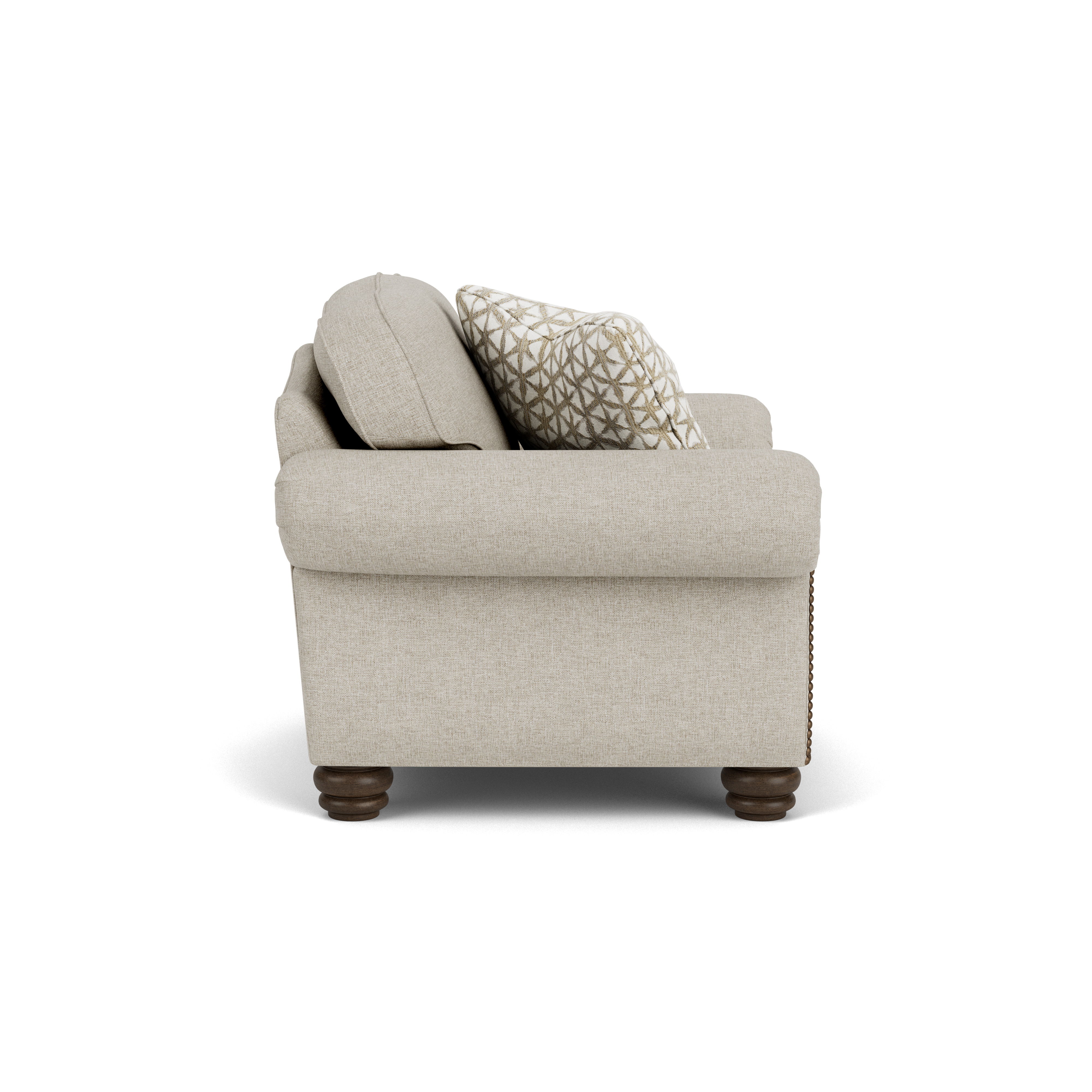 Bexley - Fabric Chair, Nailhead Trim, dark gray, view 6