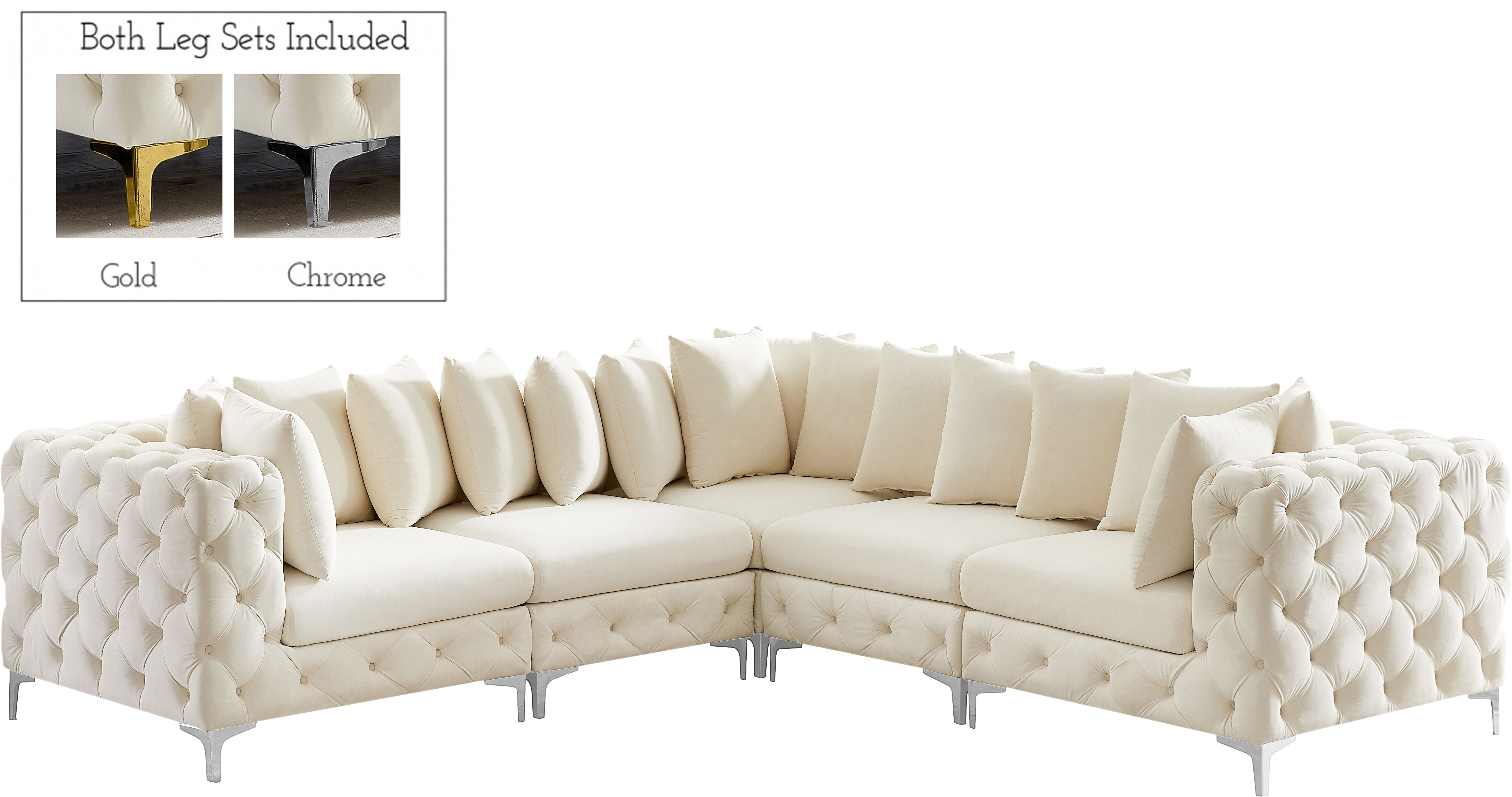 Tremblay - 5 Piece Modular Corner Sectional - Cream