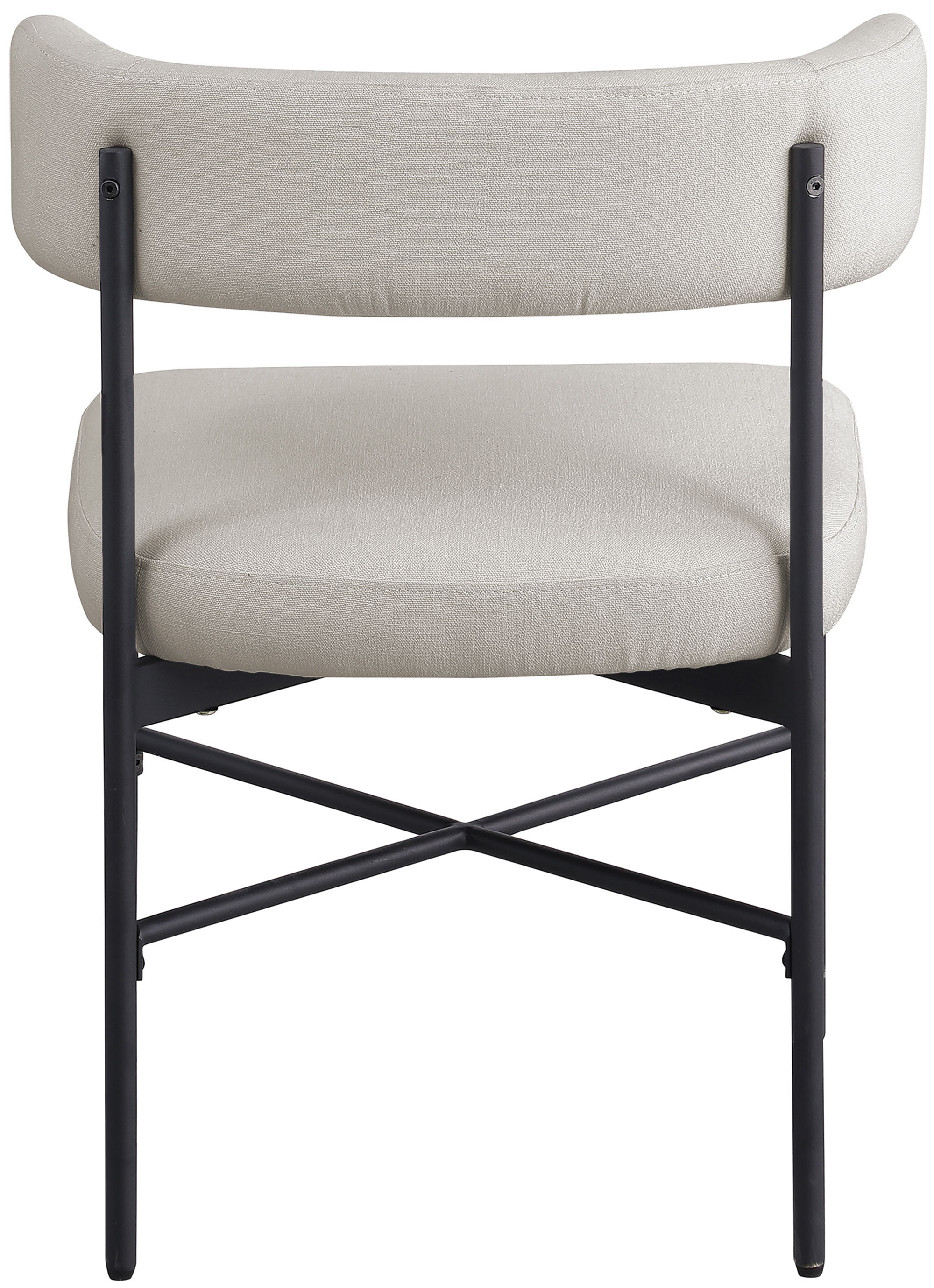 Rivage - Durable Dining Chair With Black Frame (Set of 2) - Beige