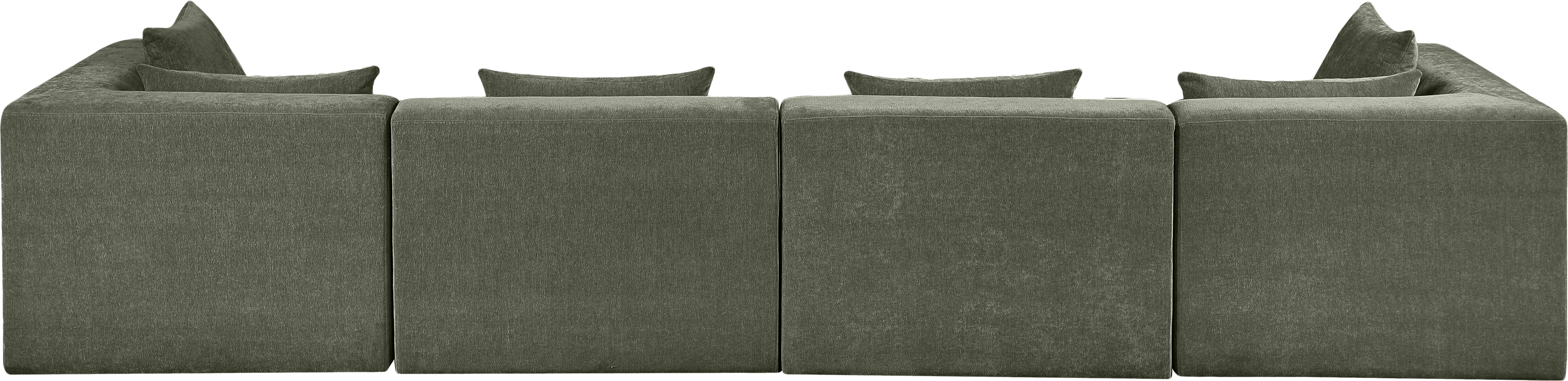 Stellar - 4 Piece 152" Upholstered Modular Sofa - Green