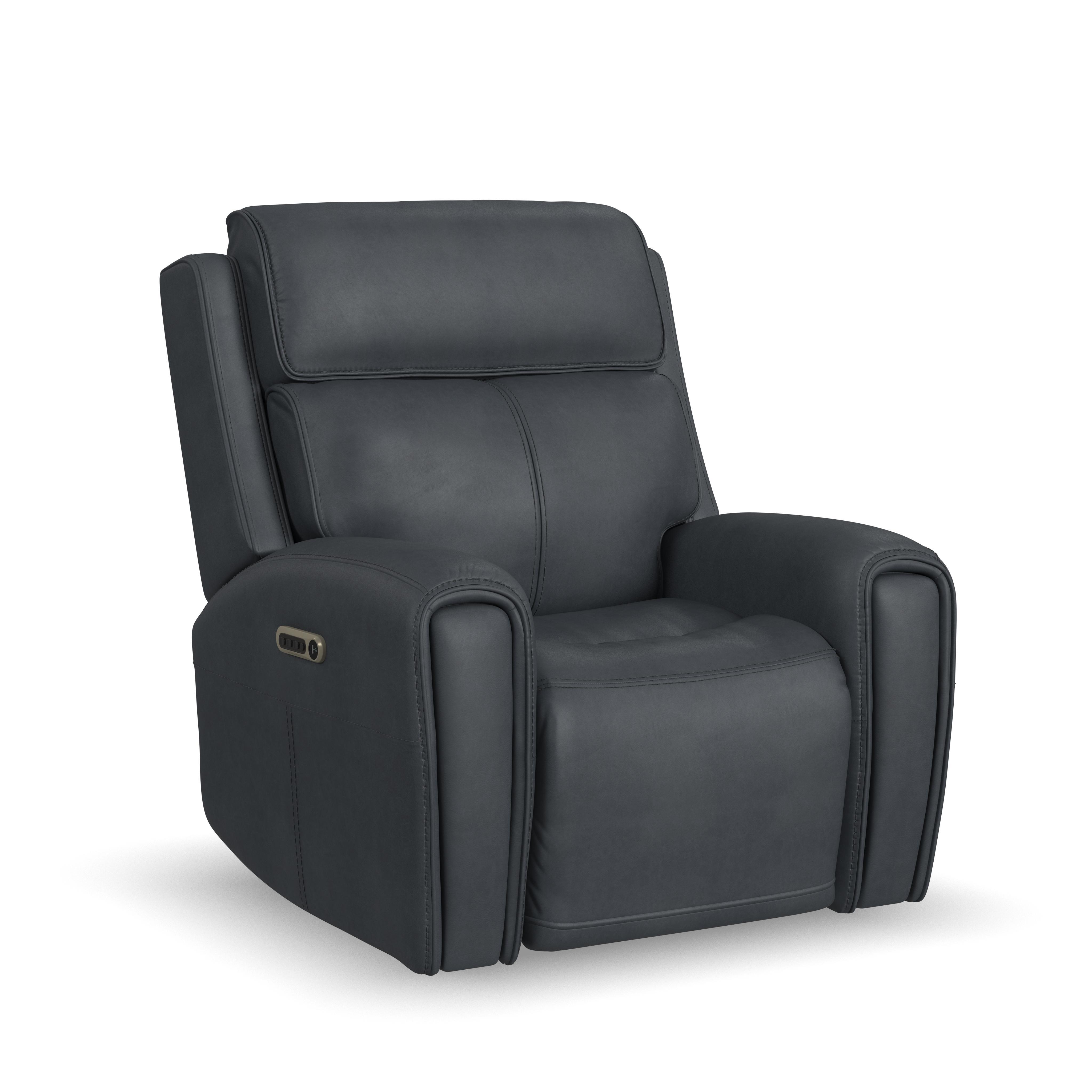 Warren - Power Recliner With Power Headrest & Lumbar - Black, black
