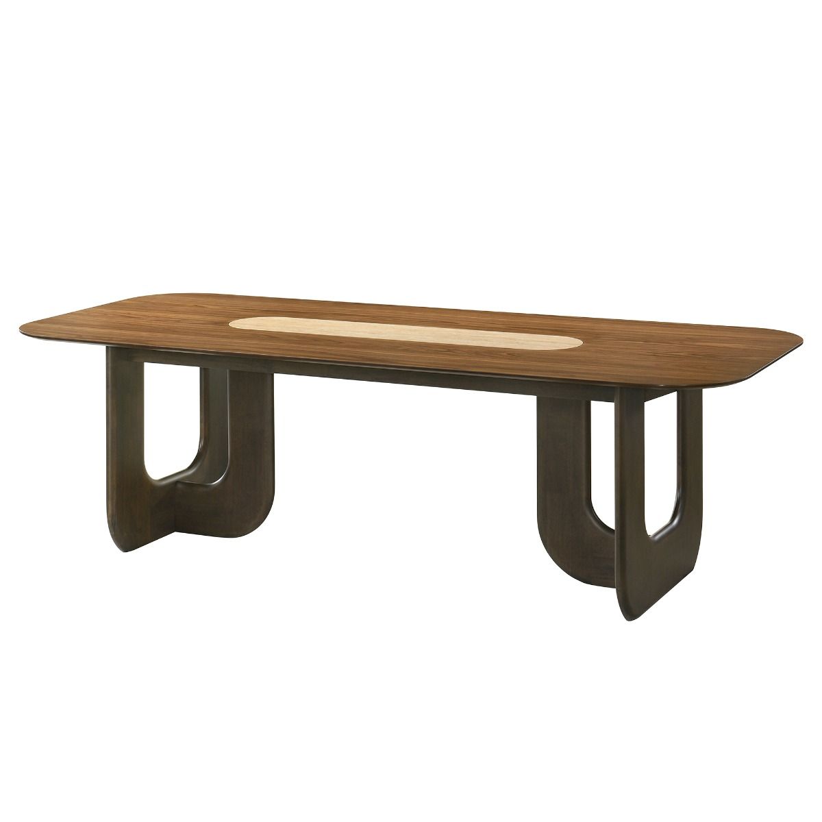 Kyree - Dining Table - Walnut, dark brown