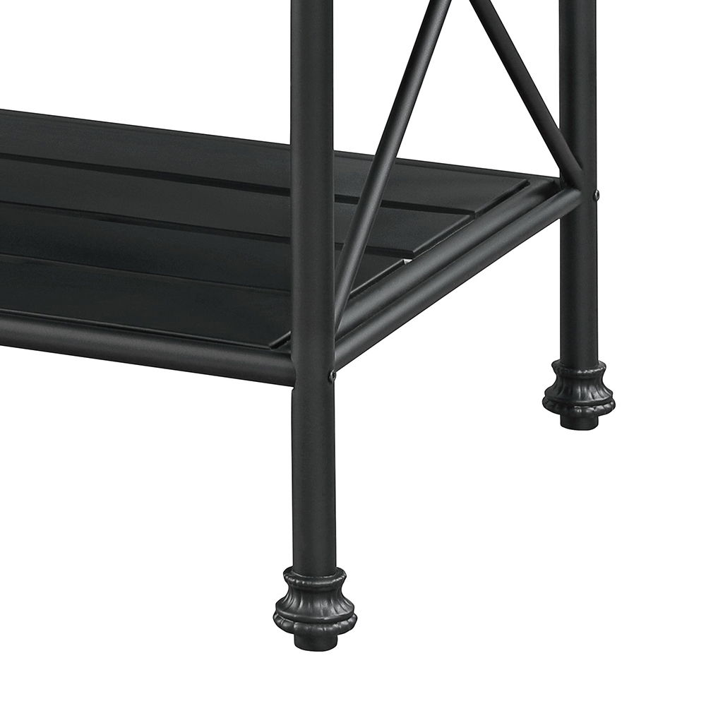 Brahm - Kitchen Island - White Marble Top & Gray, dark gray, view 2