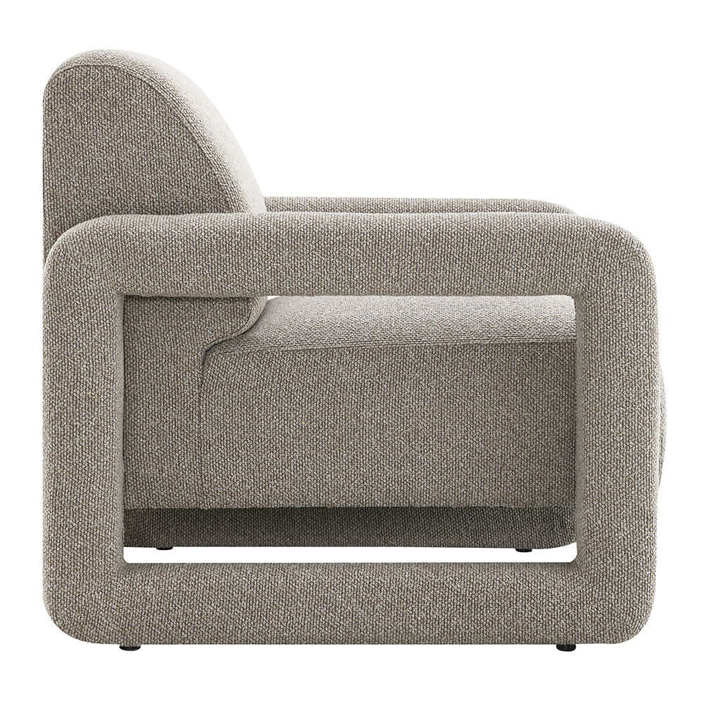 Glenda - Accent Chair - Gray Chenille, gray, view 3