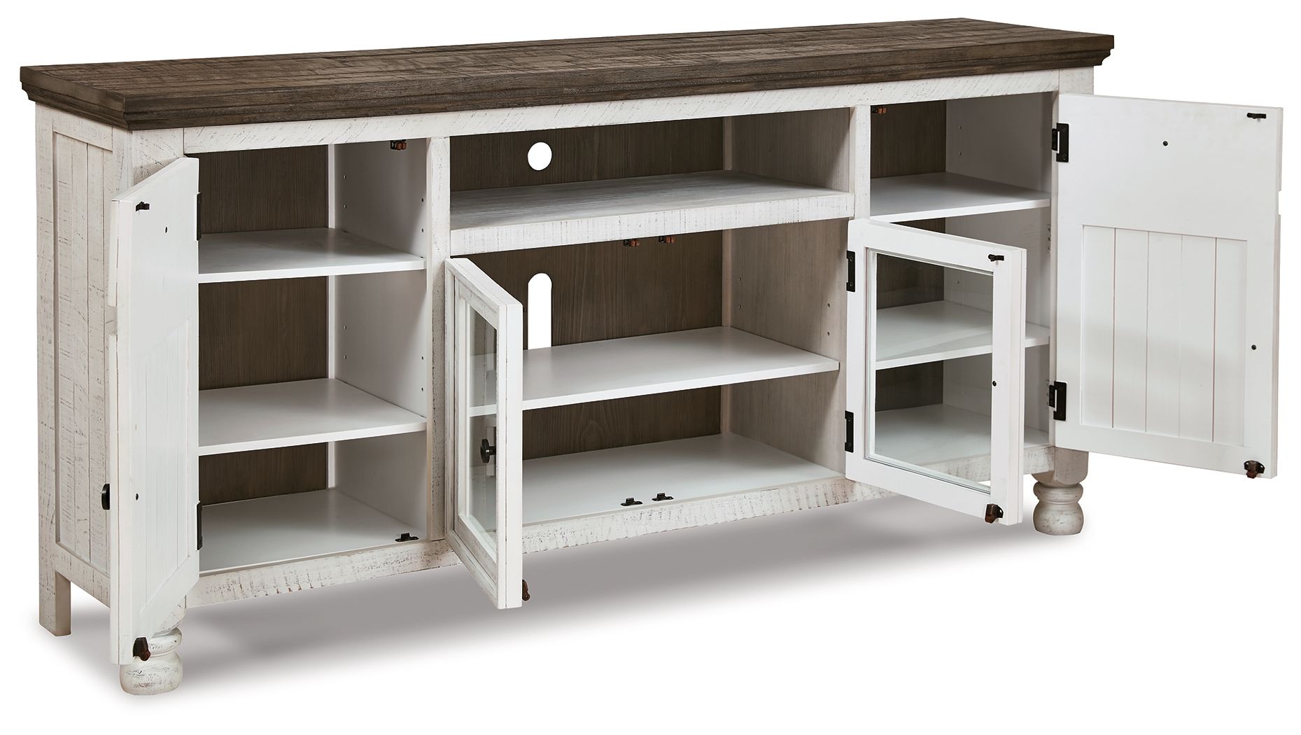 Ashley Furniture Havalance - Extra Large TV Stand - 4 Doors - Brown / Beige - Image 3