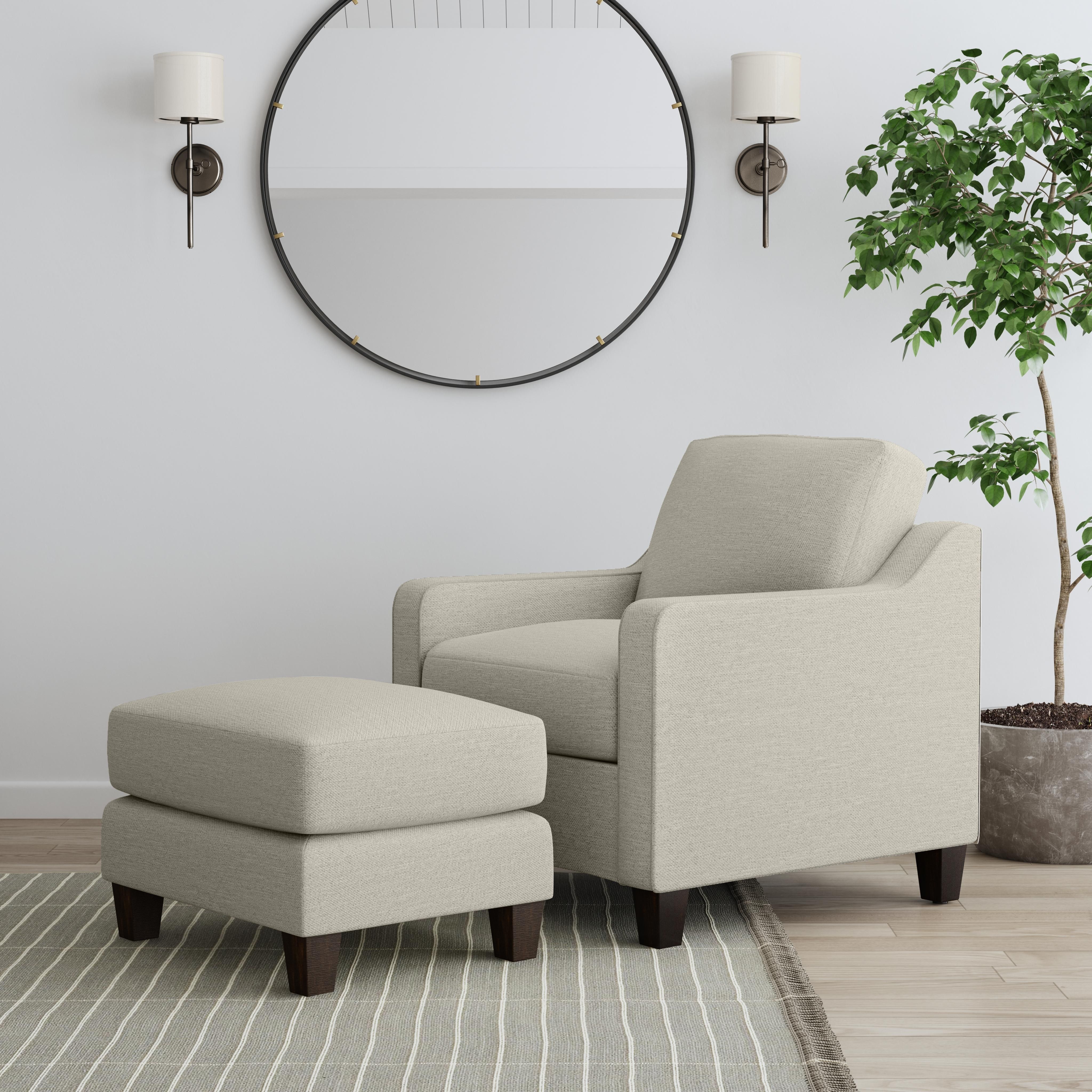 Drew - Fabric Ottoman, beige, view 8