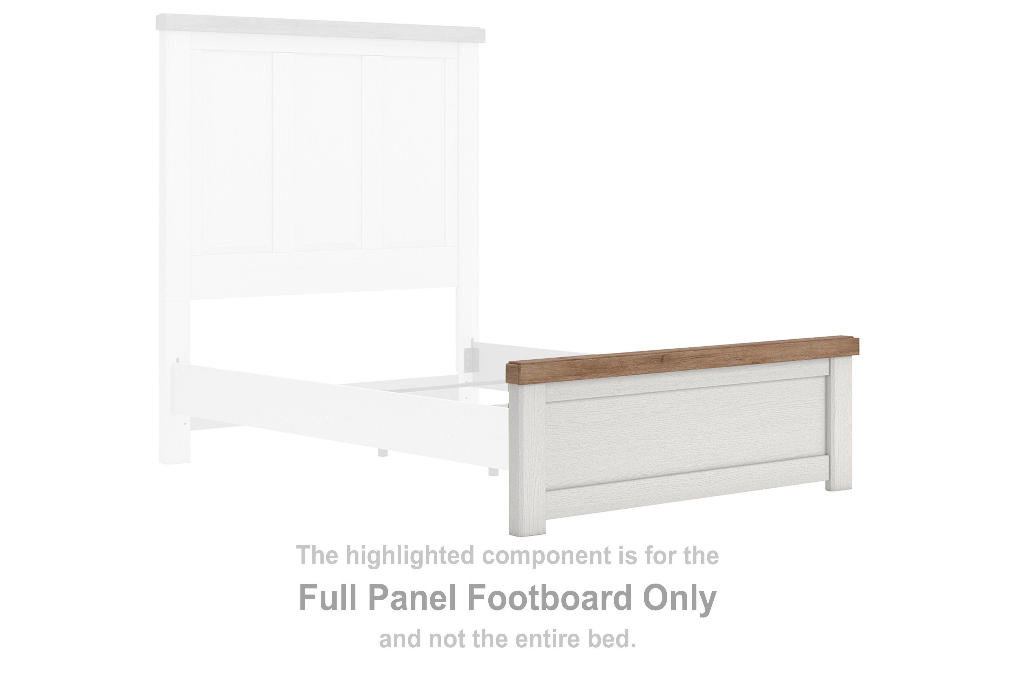 Savonport – Full Panel Footboard – White / Brown