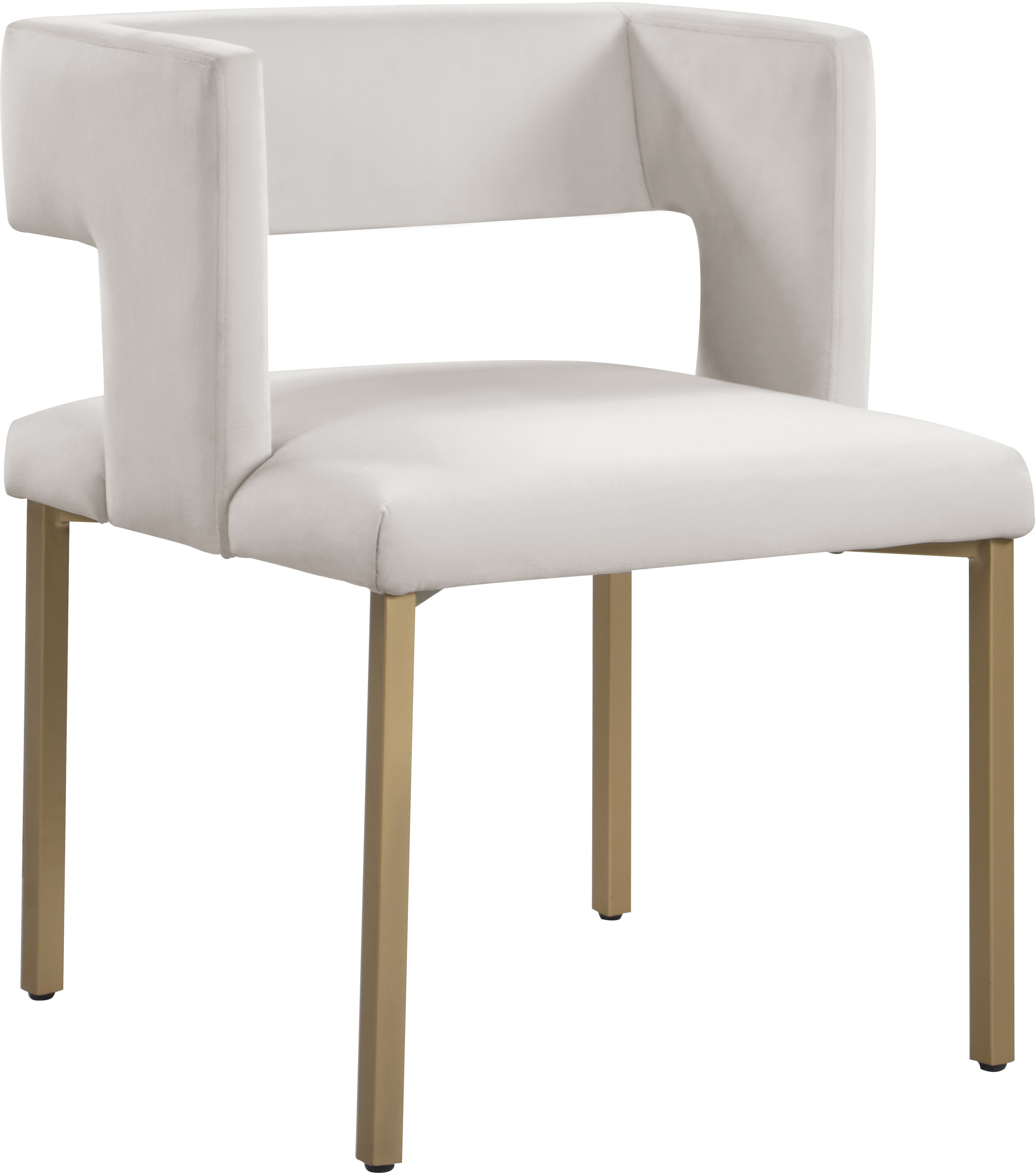 Caleb - Dining Chair (Set of 2) - Cream - Fabric