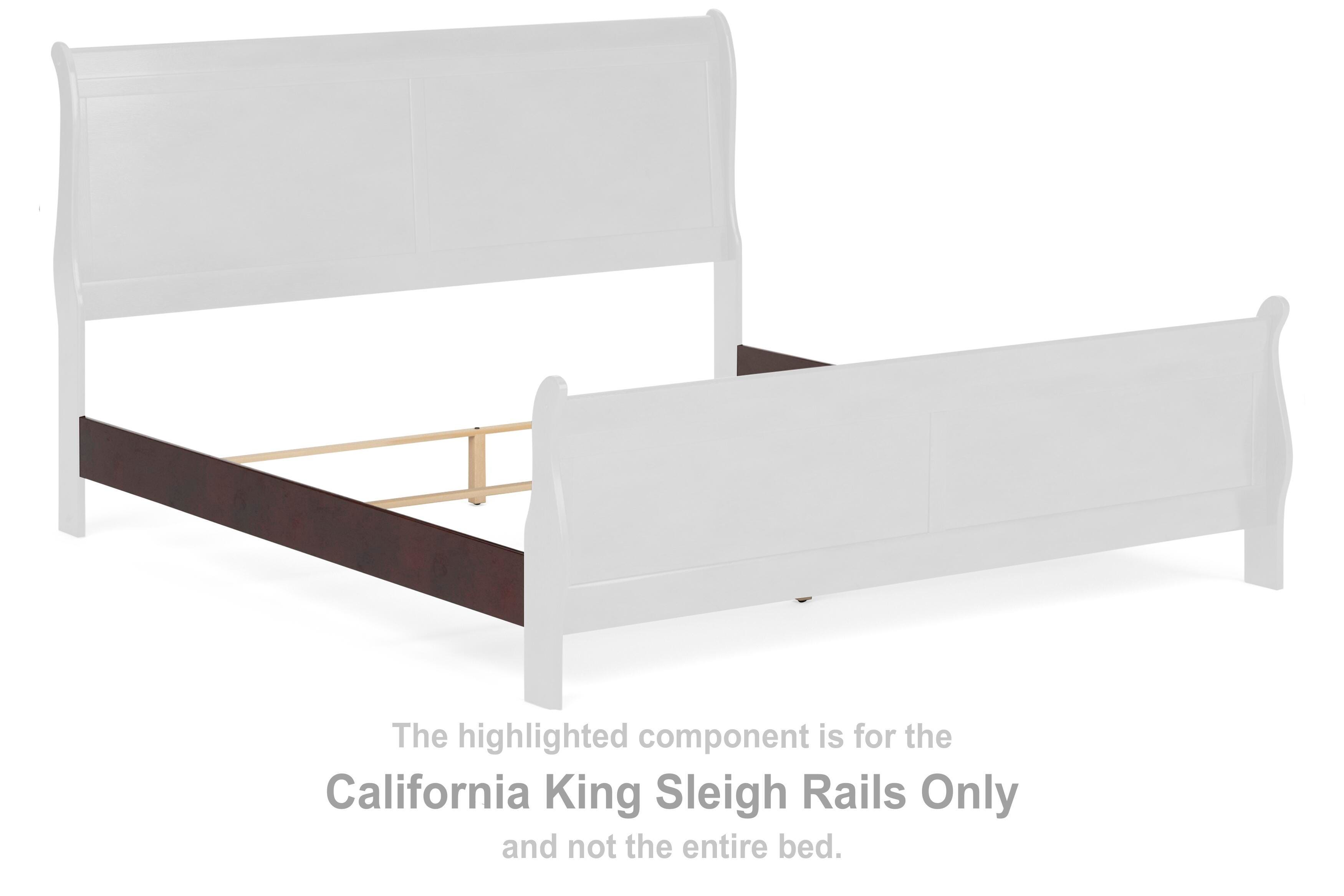 Alisdair – California King Sleigh Rails – Reddish Brown
