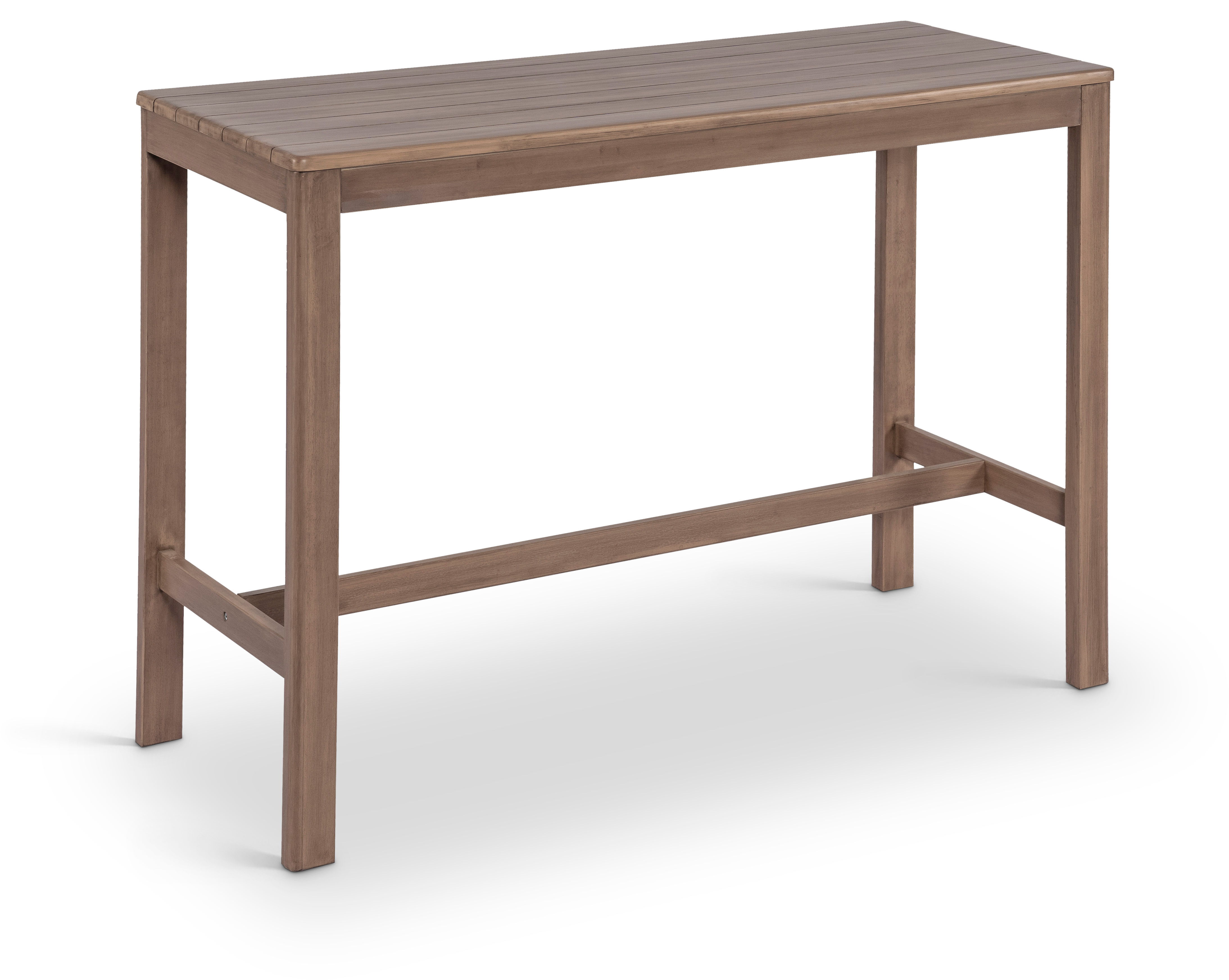 Newport - Acacia Wood Outdoor Patio Rectangle Bar Table - Natural