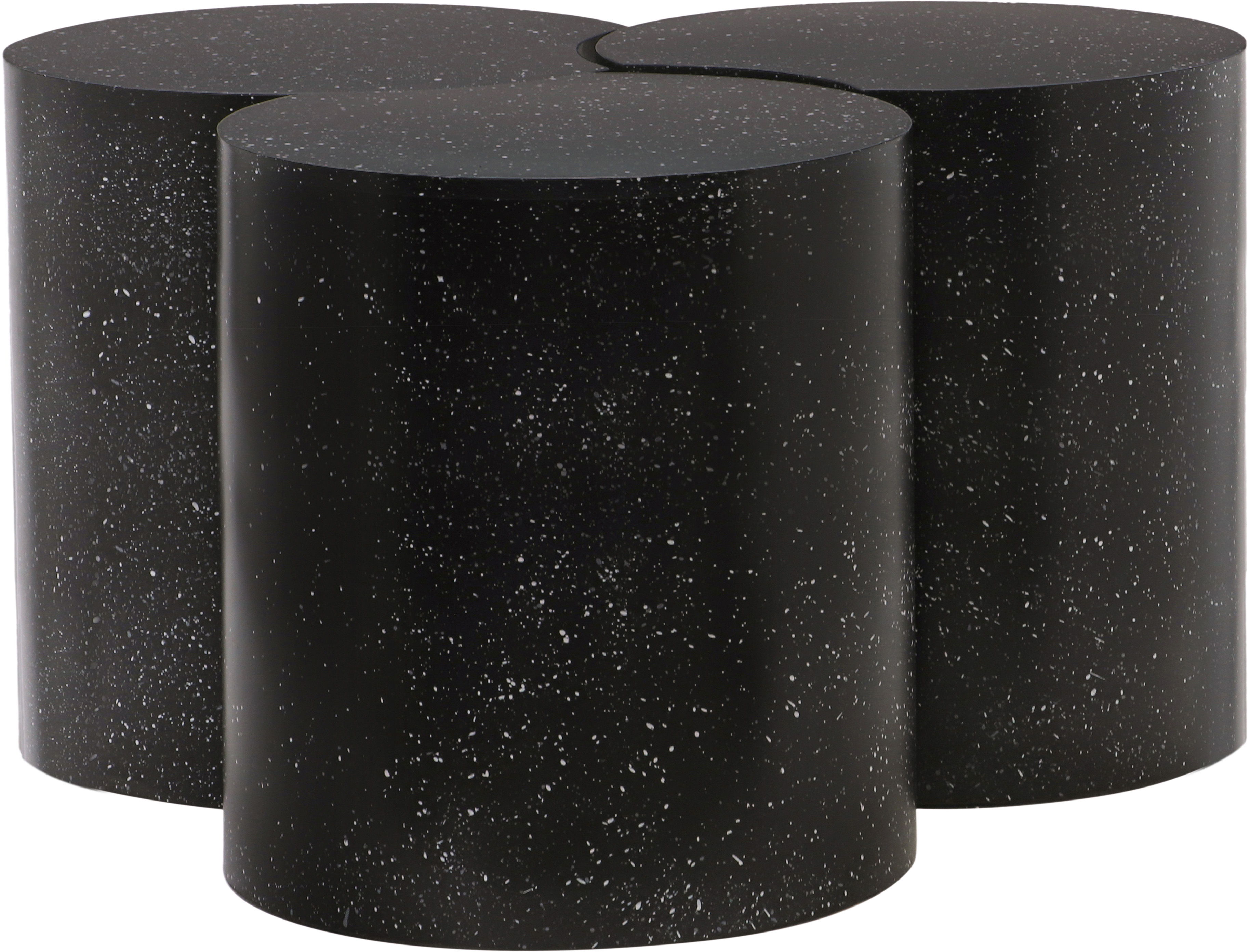 Dimple - 18" 3 Piece Modular Coffee Table - Black Terazzo