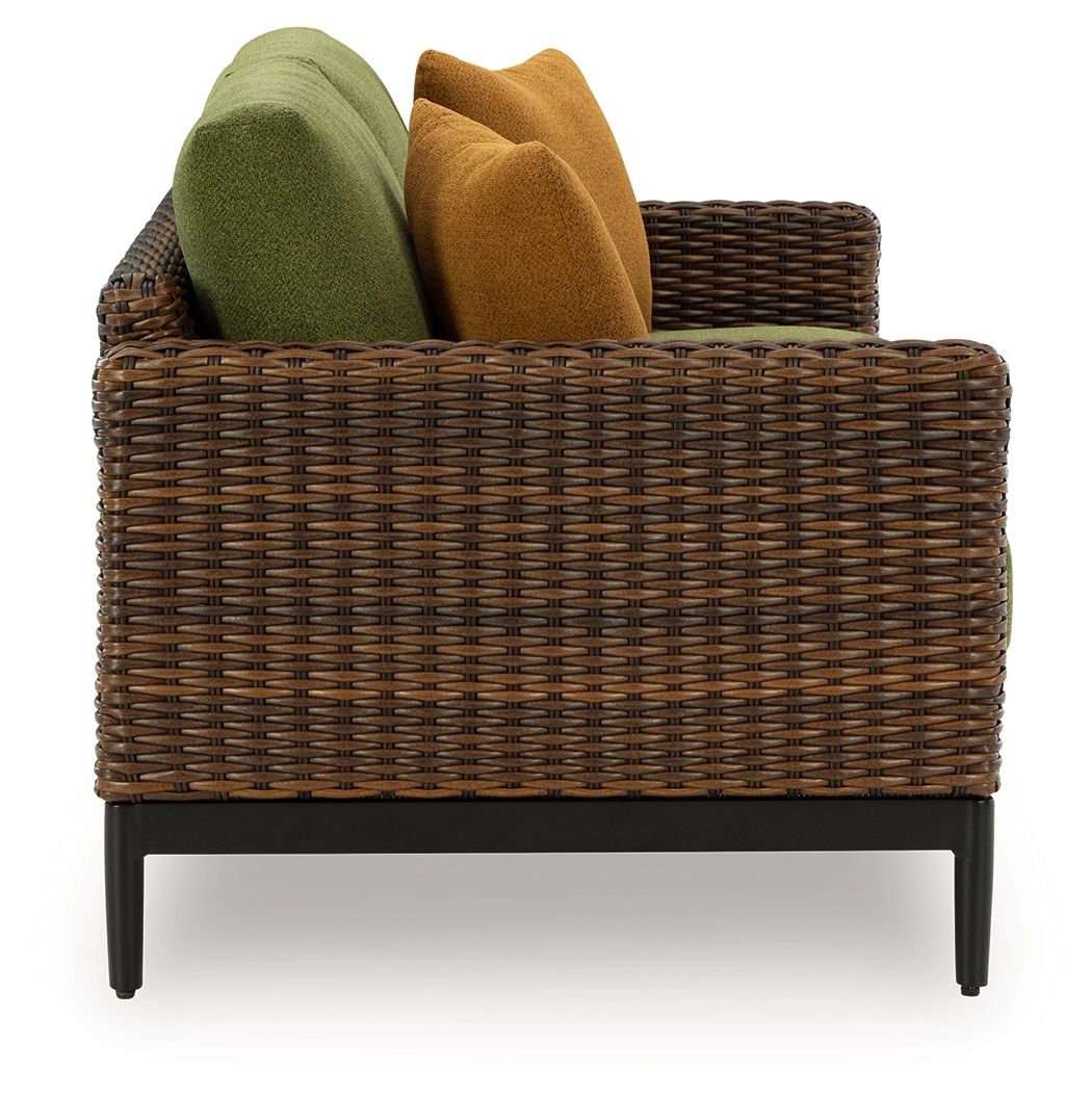 Ashley Furniture Horizon Hall - 6 Pc. - Lounge Set With Loveseat - Brown / Green - Image 4