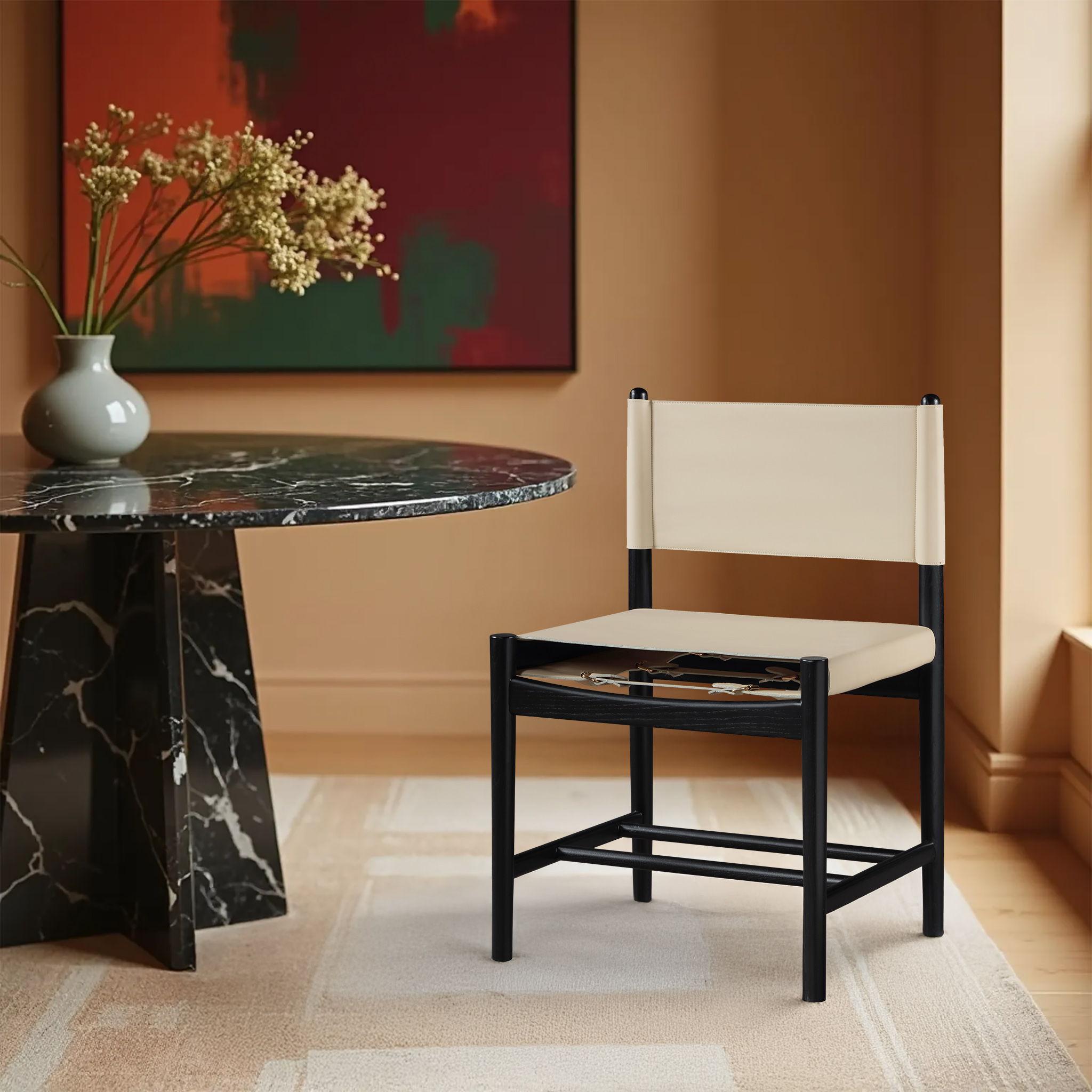 Rawlins - Vegan Leather Dining Chair (Set of 2) - Beige