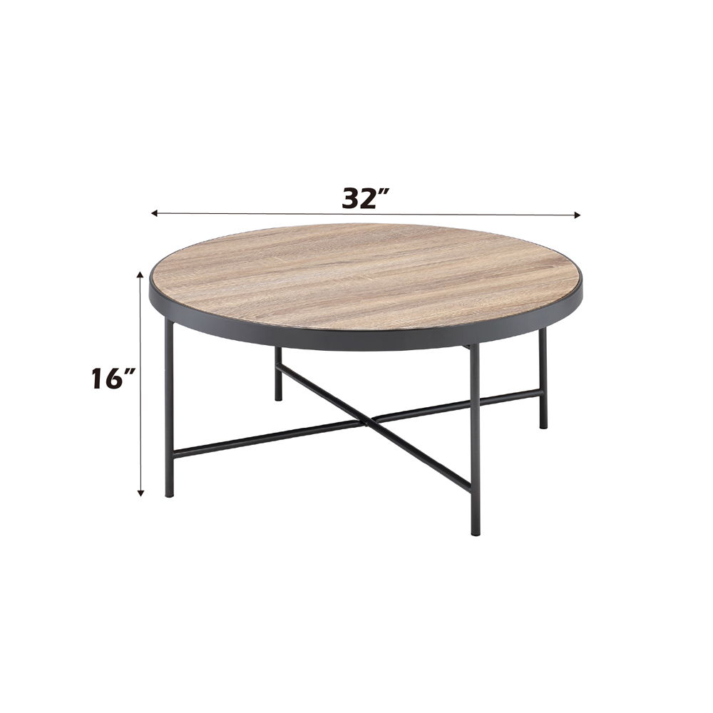 Bage - Coffee Table - Weathered Gray Oak & Metal, light brown, view 5
