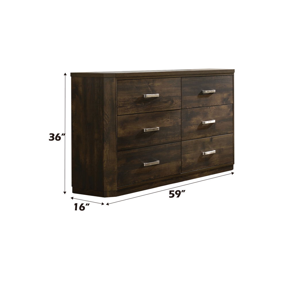 Elettra - Dresser - Rustic Walnut, dark brown, view 2