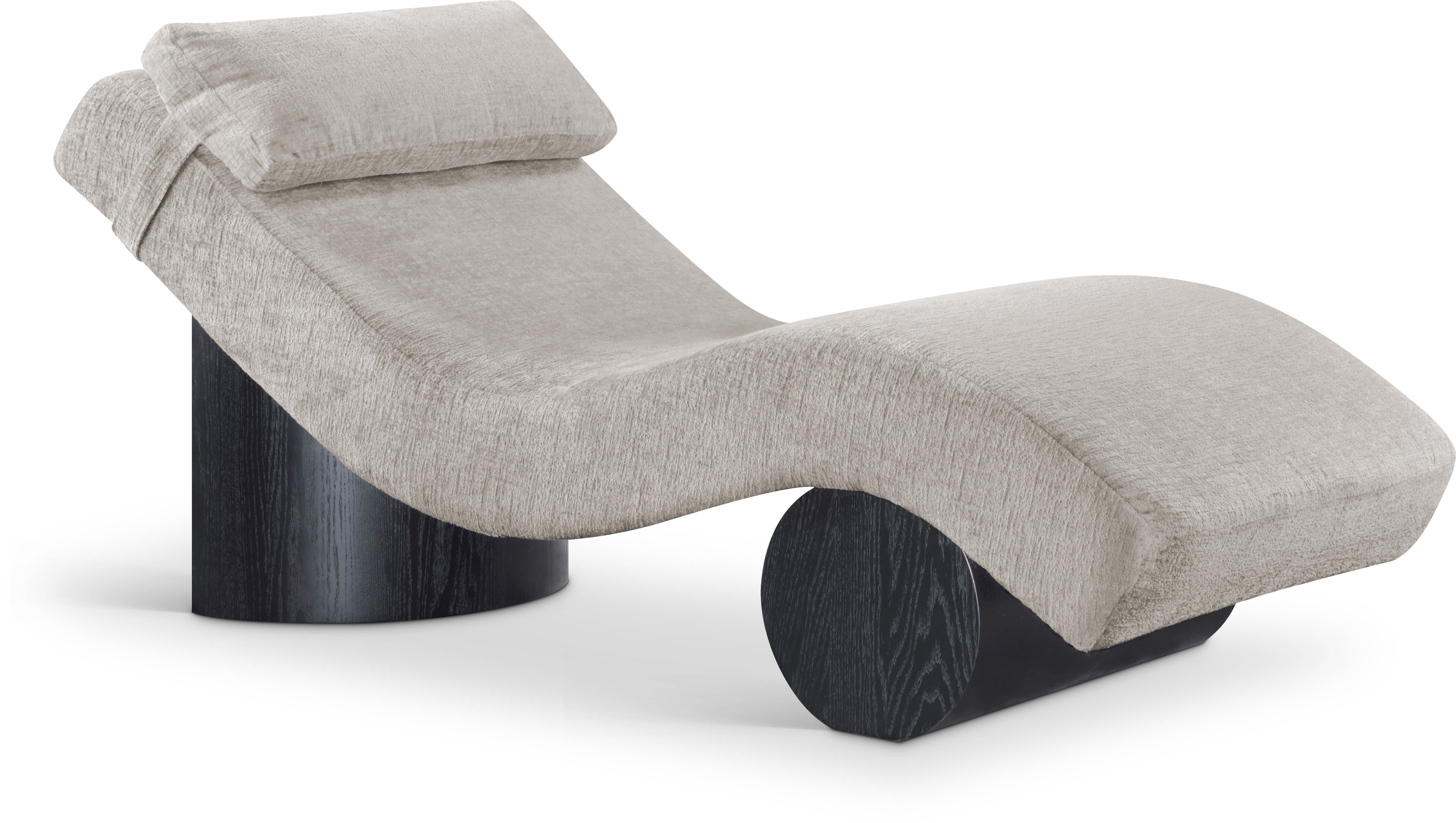 Marcella - Fabric Upholstered Chaise Lounge - Gray