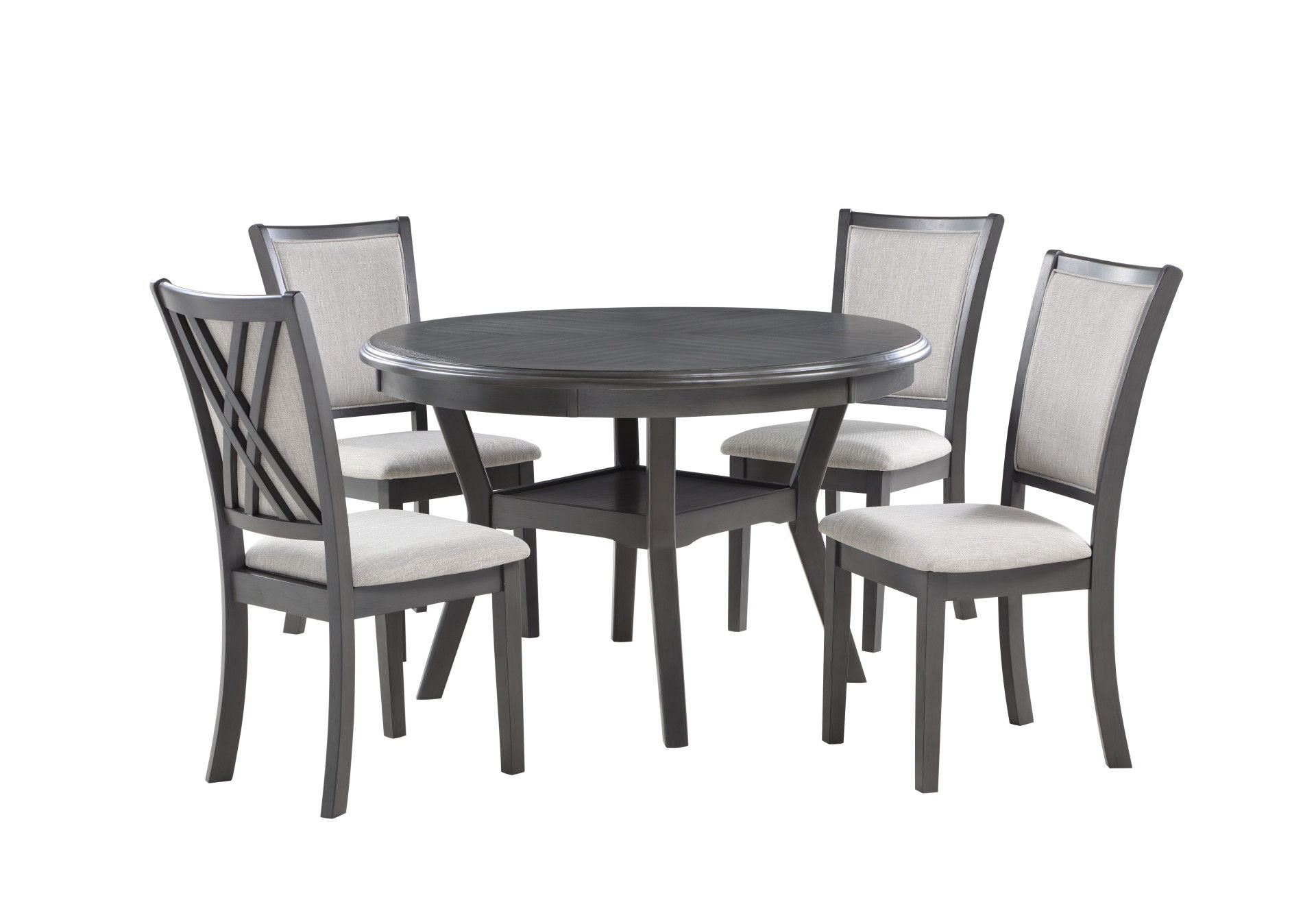 Amy - 5 Piece Dining Set - Gray