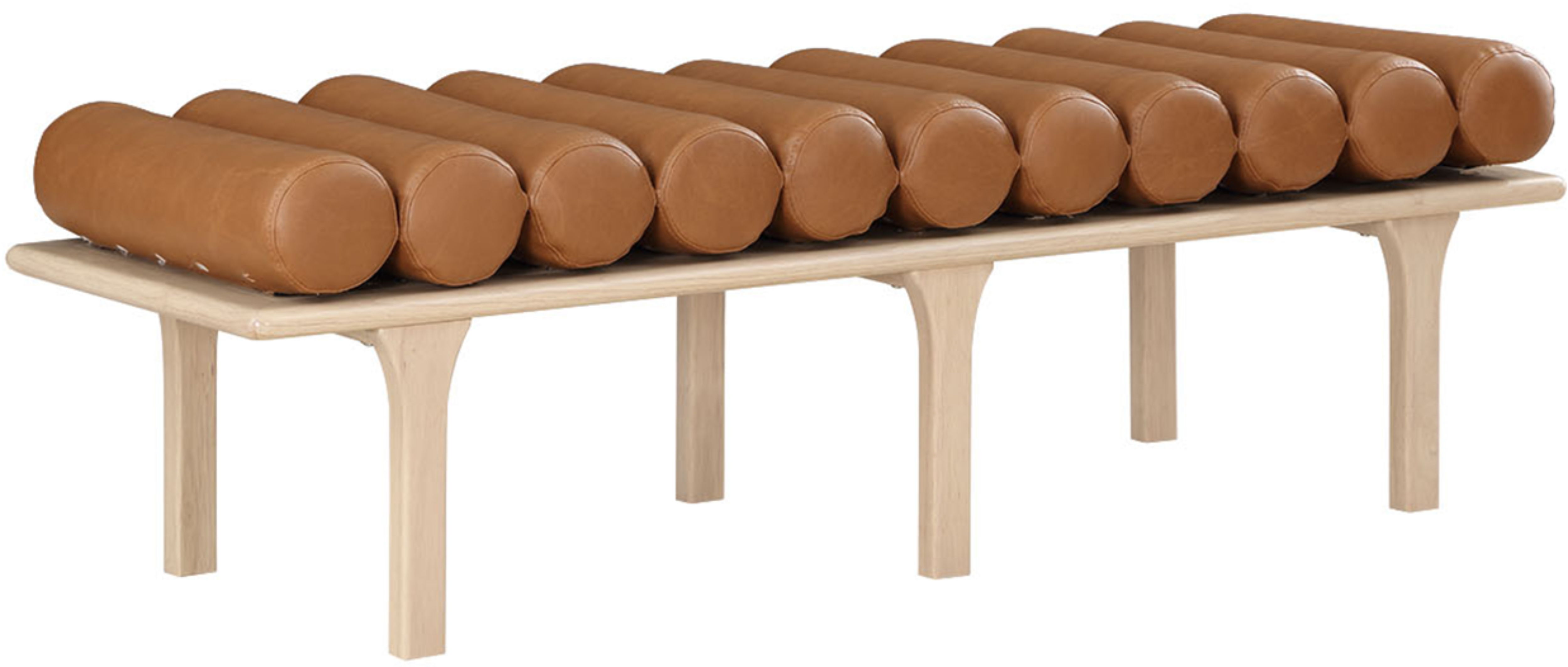 Landon - Bench With Natural Base - Cognac