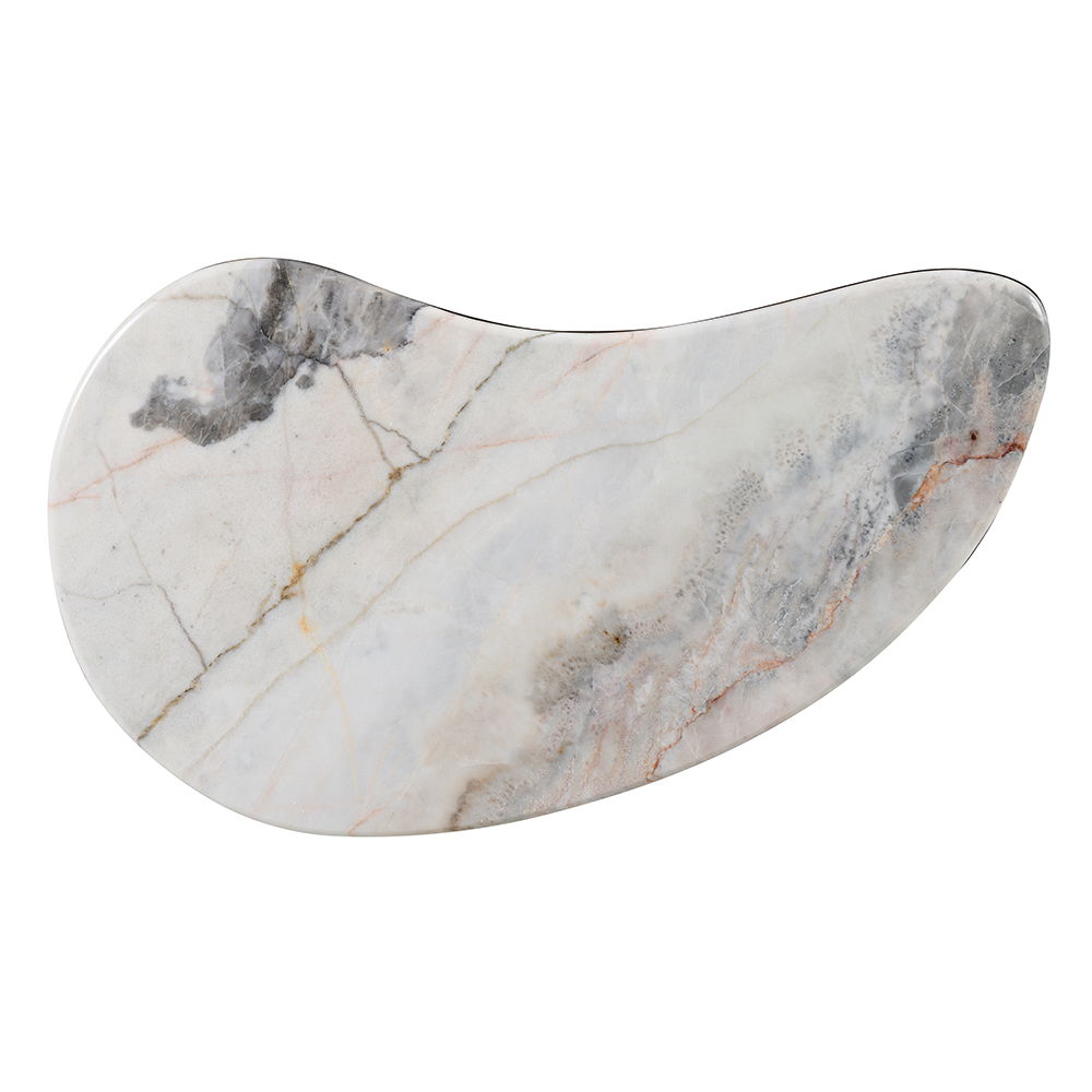 Hanale - Coffee Table With Marble Top - Natural / Brown, beige, view 3