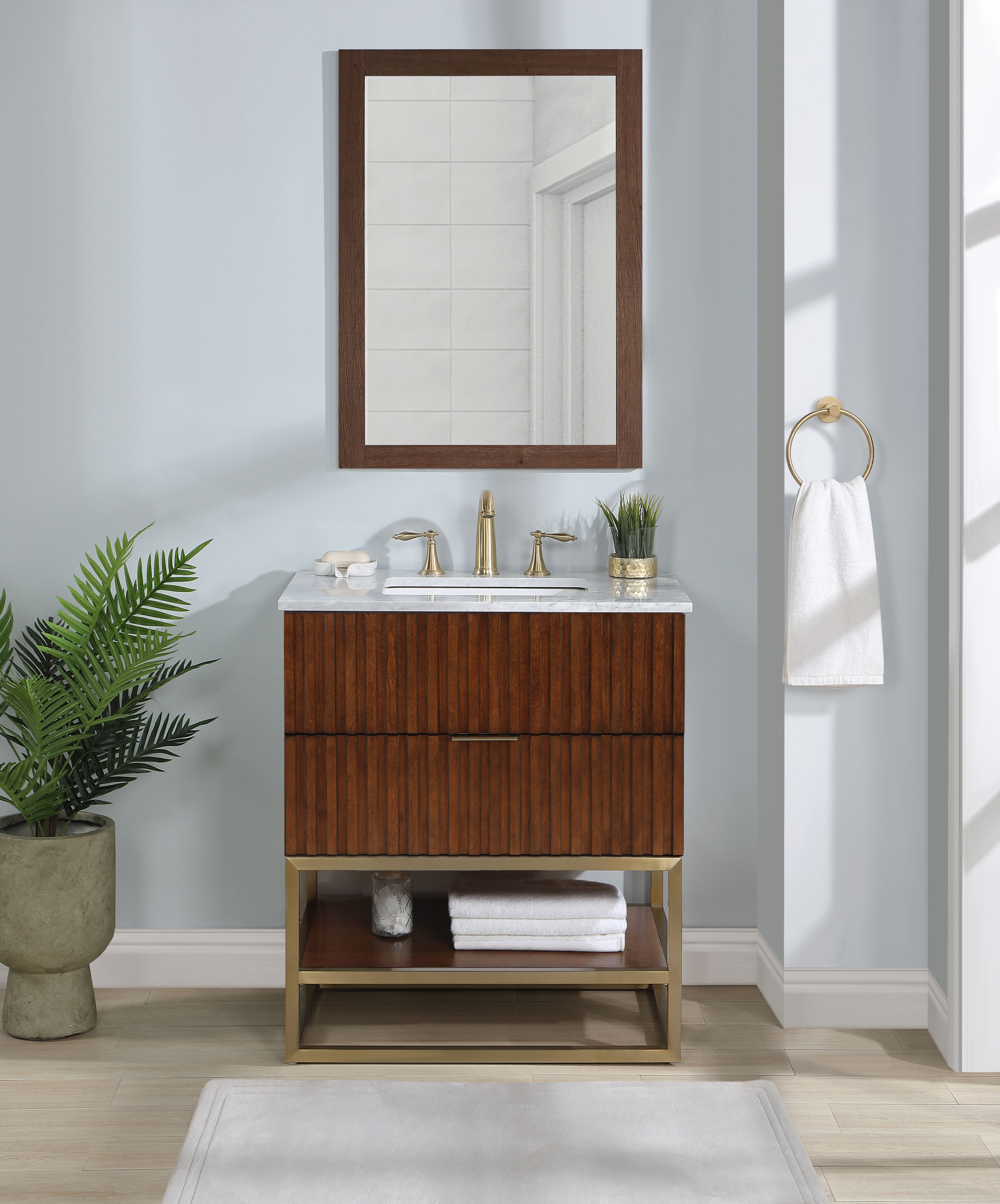 Monad - 30" Bathroom Vanity - Walnut