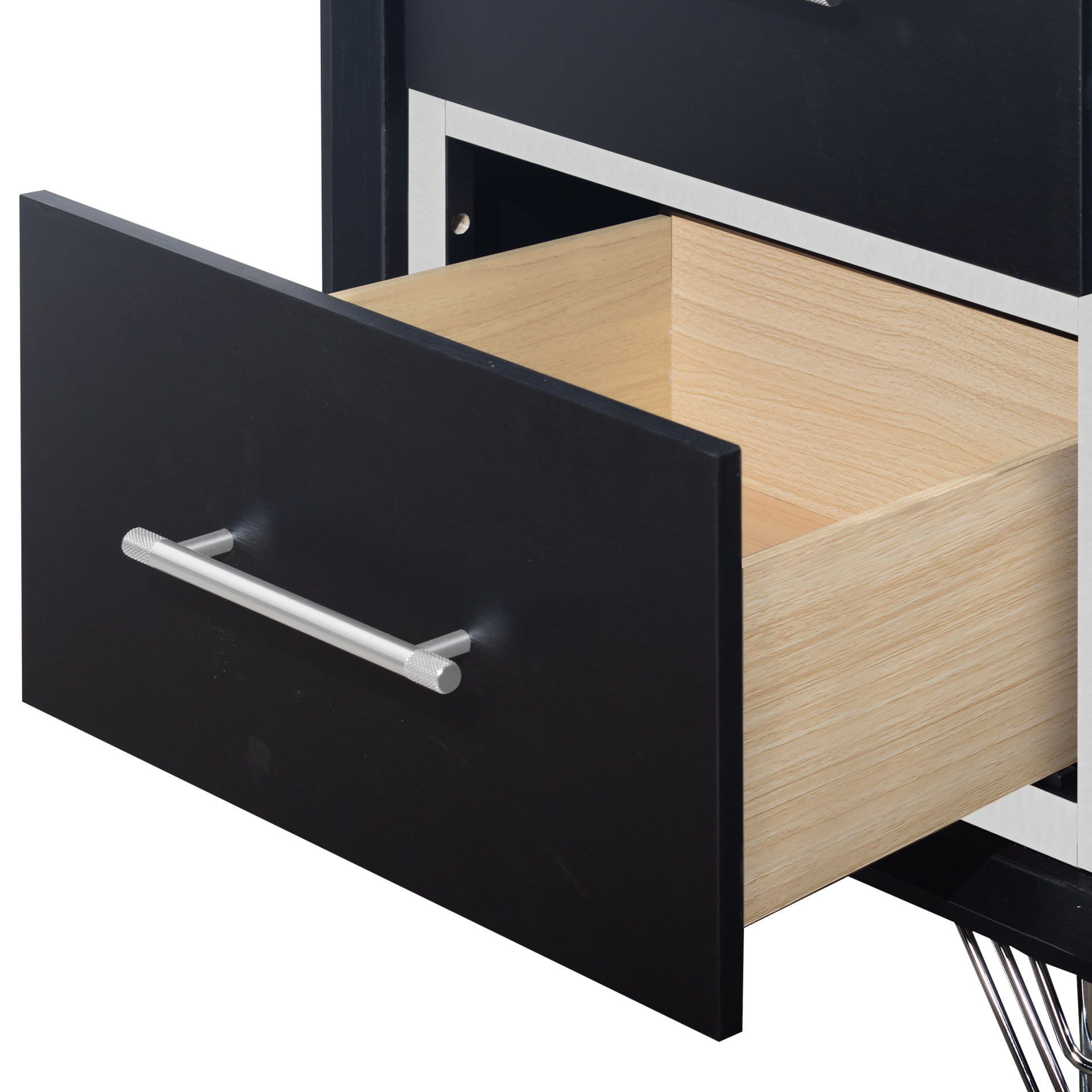 Ava - 2 Drawer Nightstand - Ebony, black, view 5