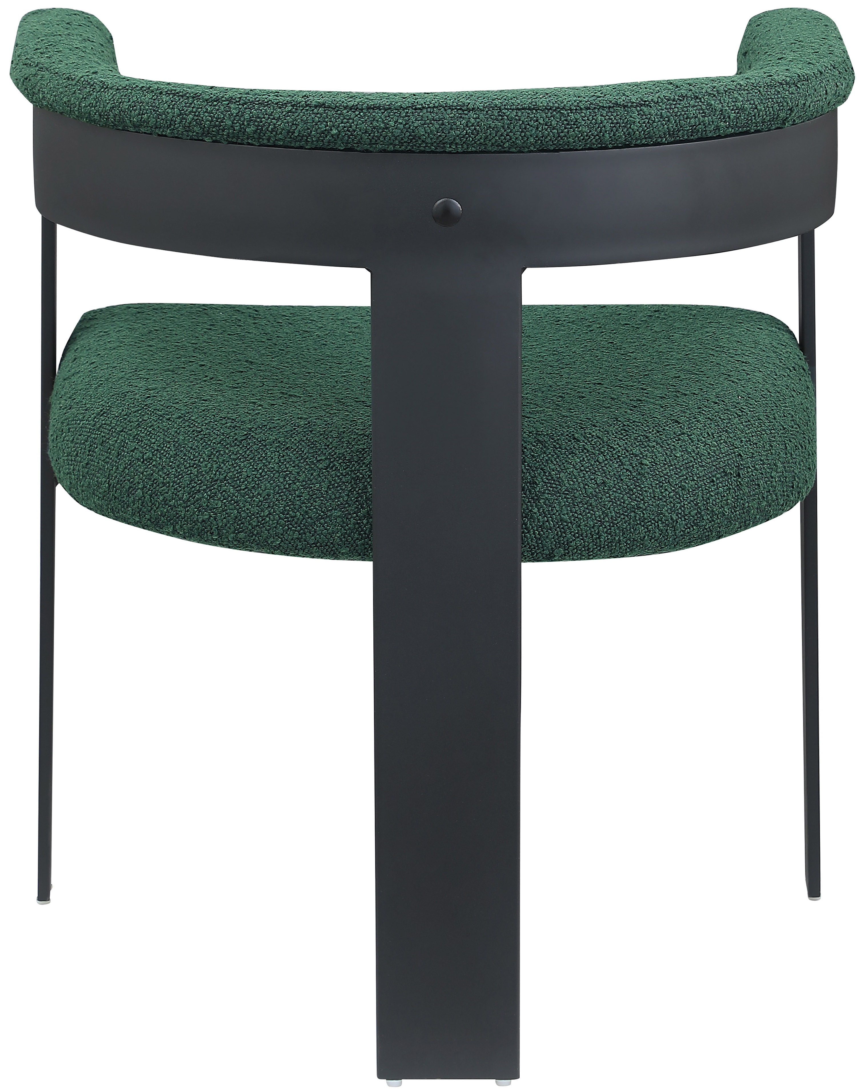 Romeo - Boucle Dining Chair With Black Base (Set of 2) - Green