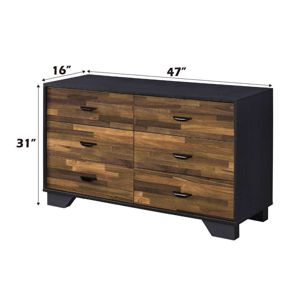 Eos - Dresser - Walnut & Black, dark brown, view 5