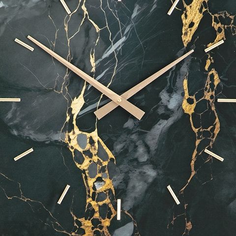 Teague - Wall Clock - Black / Gold Finish, black, view 7