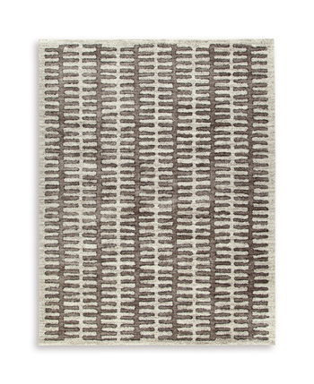 Cartlett – 9′ x 12′ Rug – White / Taupe / Black