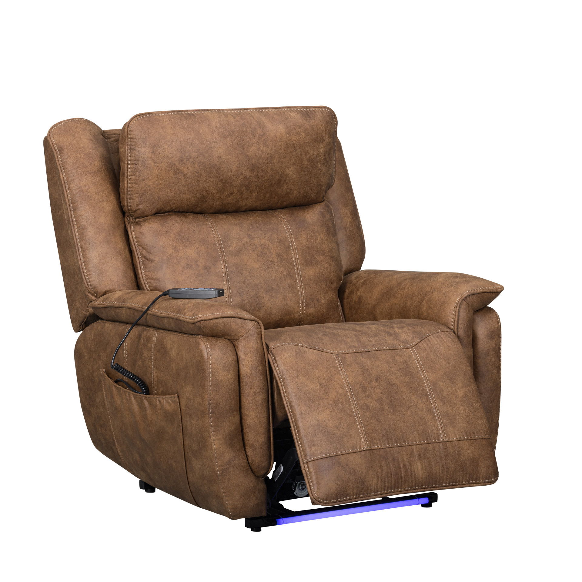 Kyra - Auto Glider Recliner With Power Headrest & Footrest - Saddle