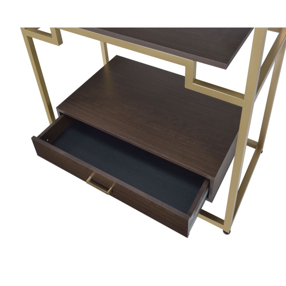 Yumia - Bookshelf - Gold & Walnut, gold, view 7