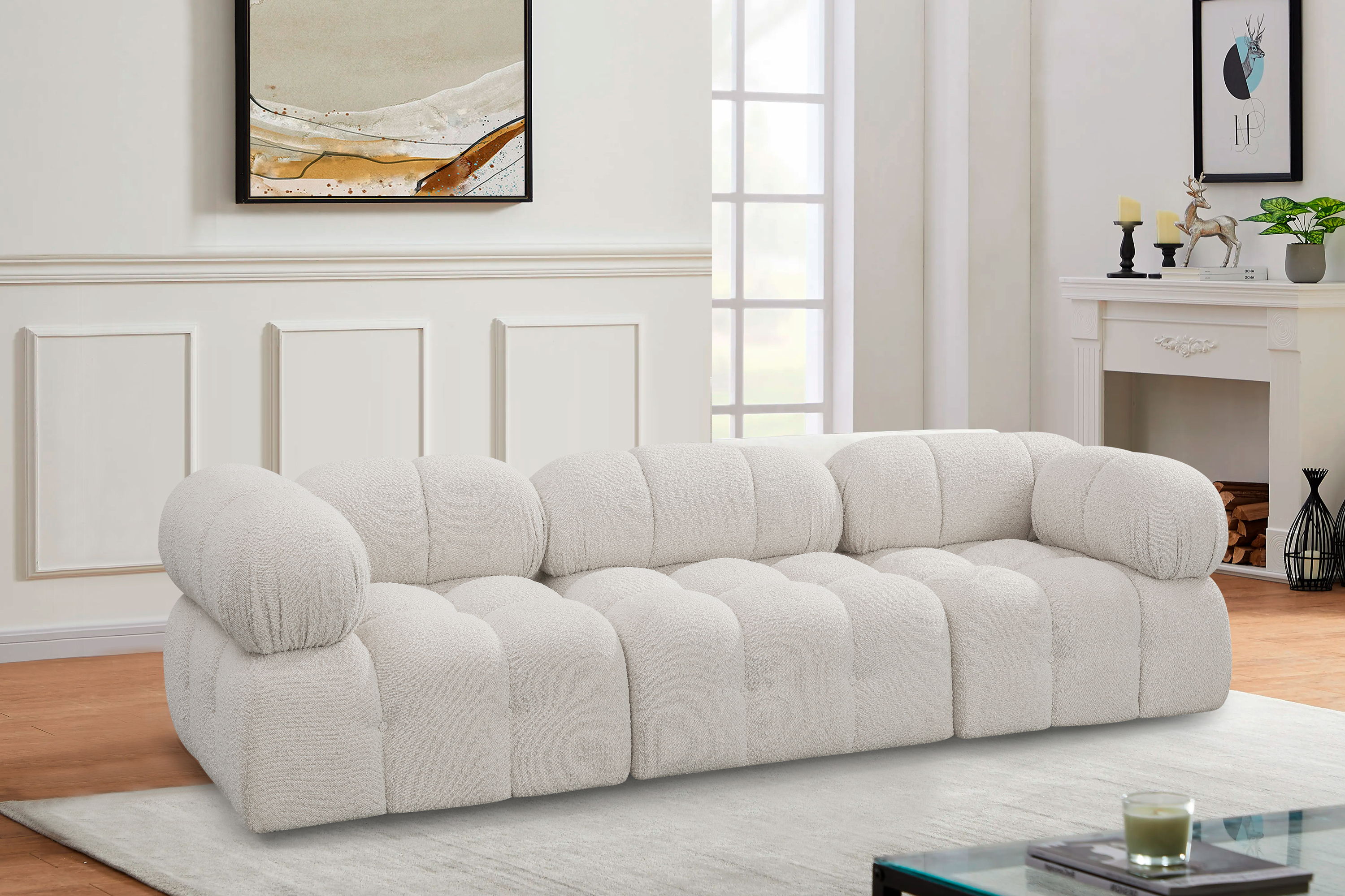 Ames - 3 Piece Modular Sofa - Cream