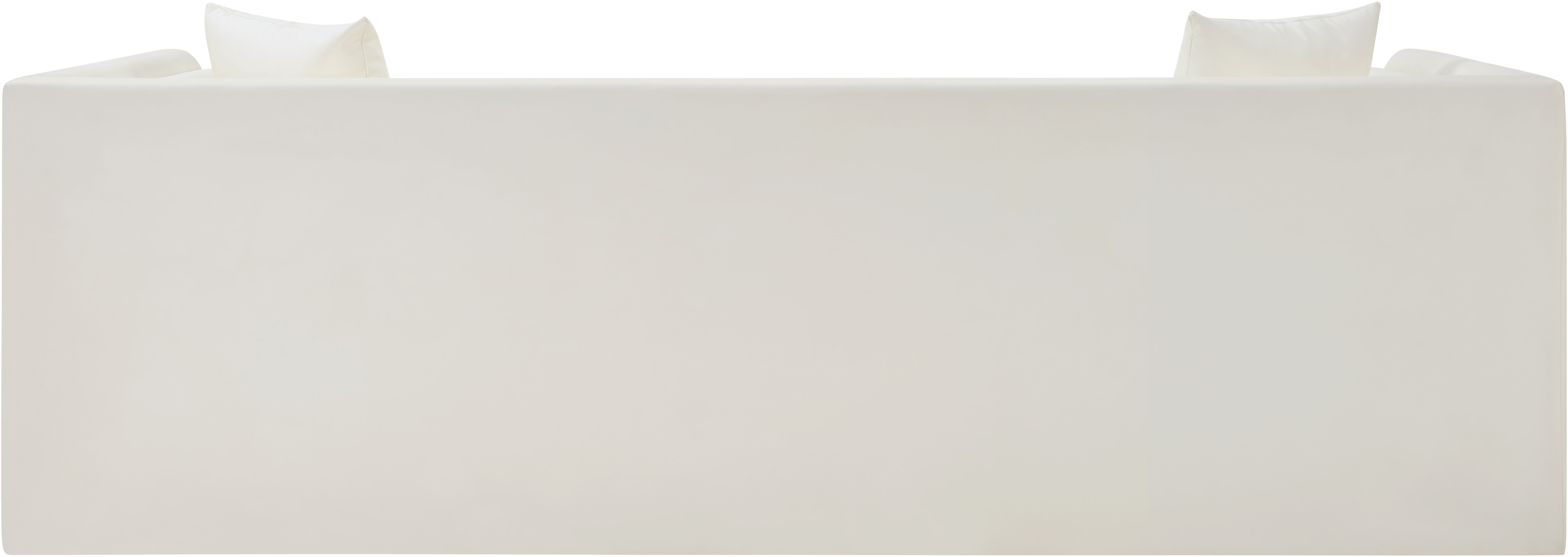 Everett - Vegan Leather 88.5" Upholstered Sofa - Cream