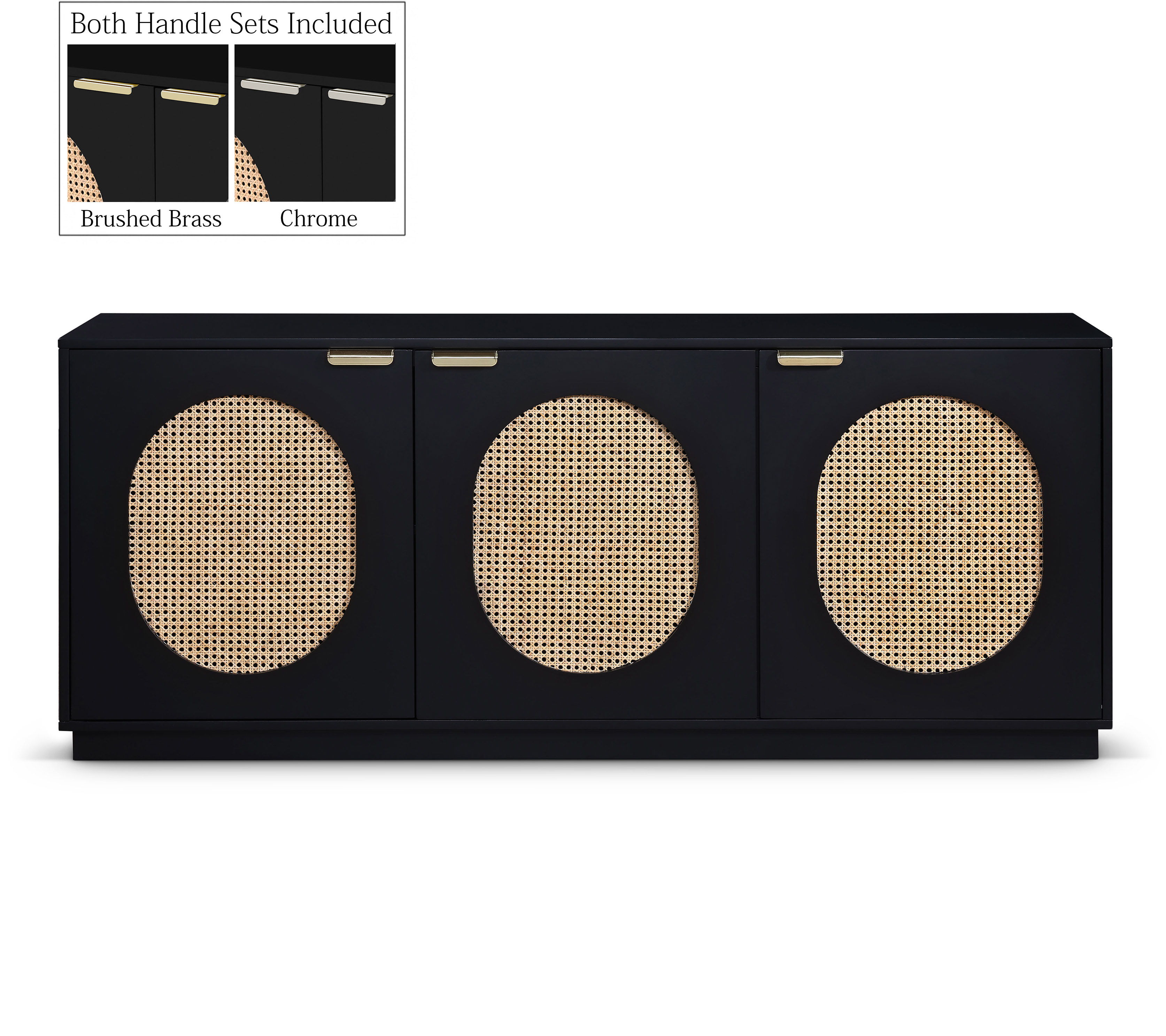 Cane - Sideboard / Buffet - Black