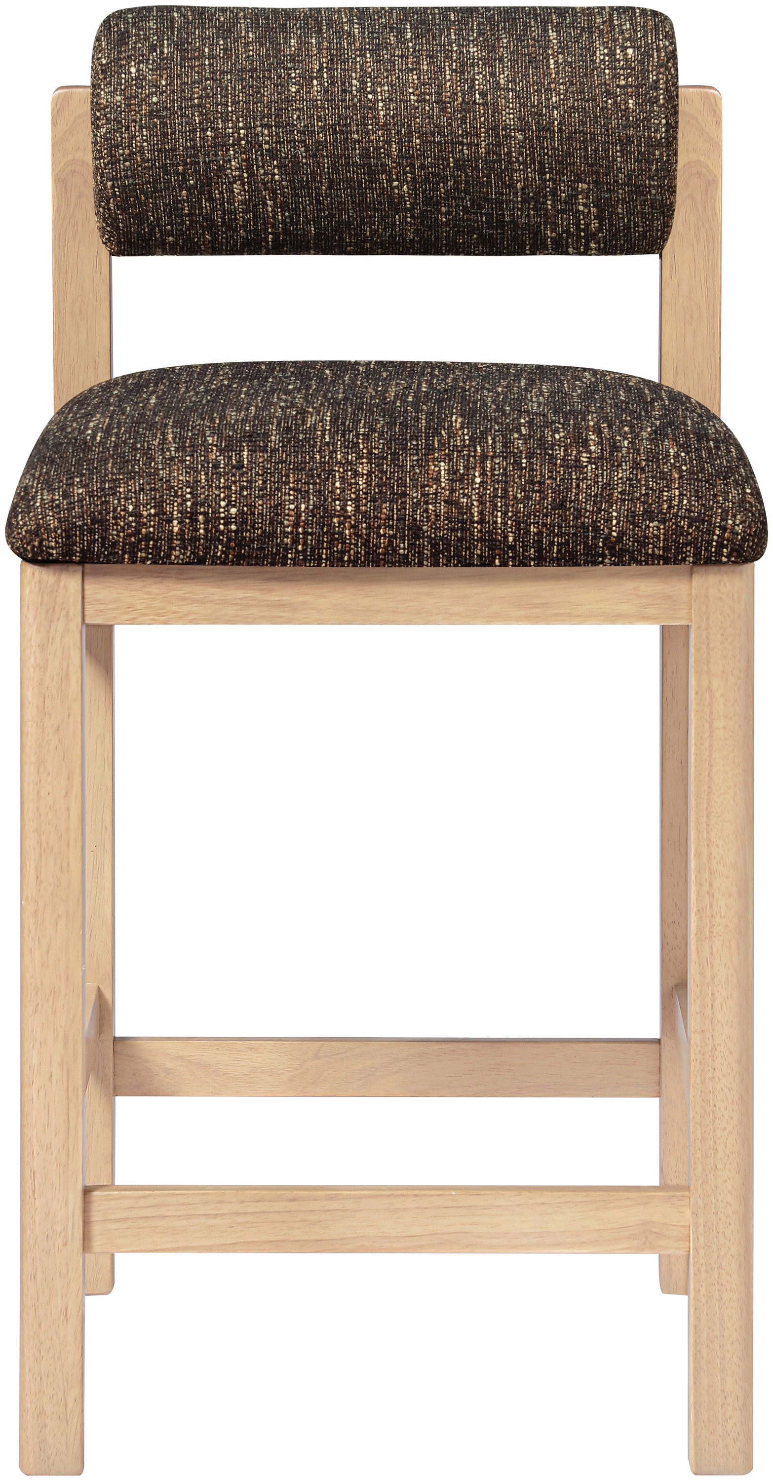 Roundhill - Linen Textured Fabric Upholstered Counter Stool - Brown