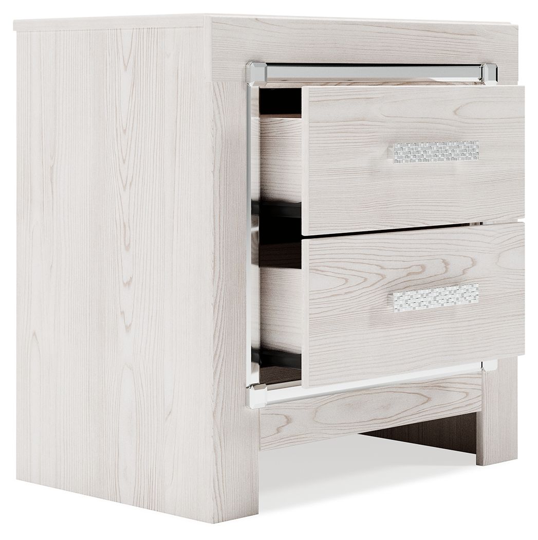 Ashley Furniture Altyra - 8 Pc. - Dresser, Mirror, Chest, Queen Panel Bed, 2 Nightstands - White - Image 8
