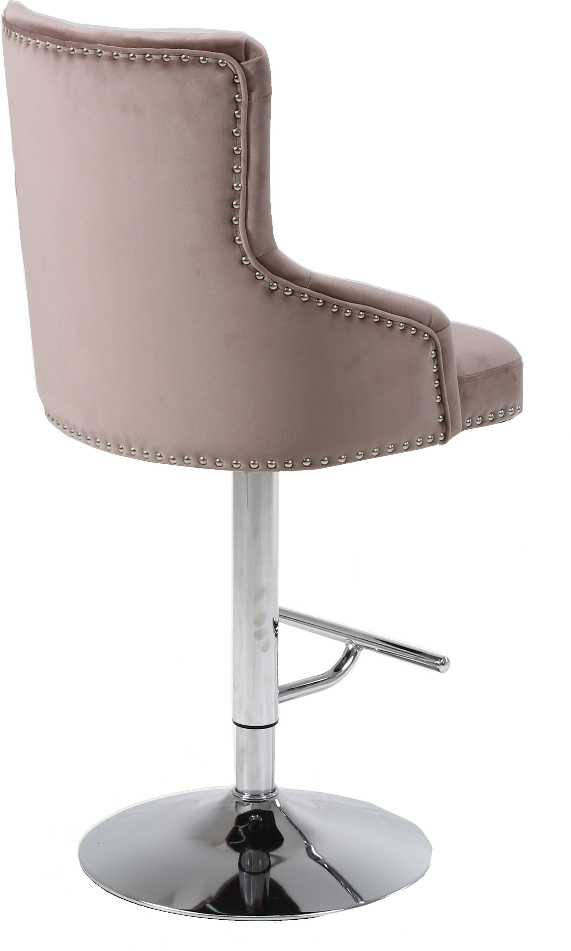 Claude - Fabric Adjustable Stool Swivel - Pink