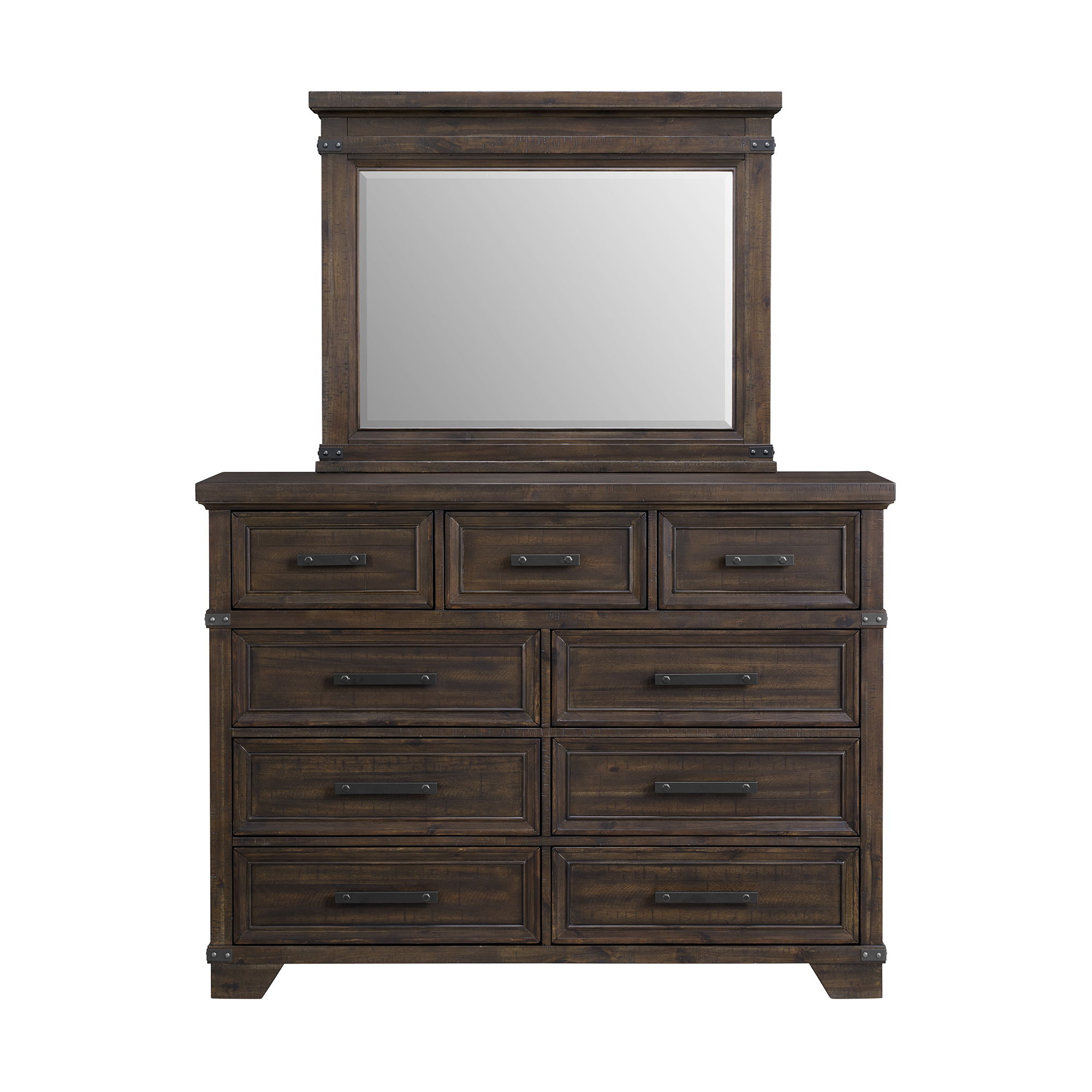 Colorado City - Dresser And Mirror Set - Charcoal