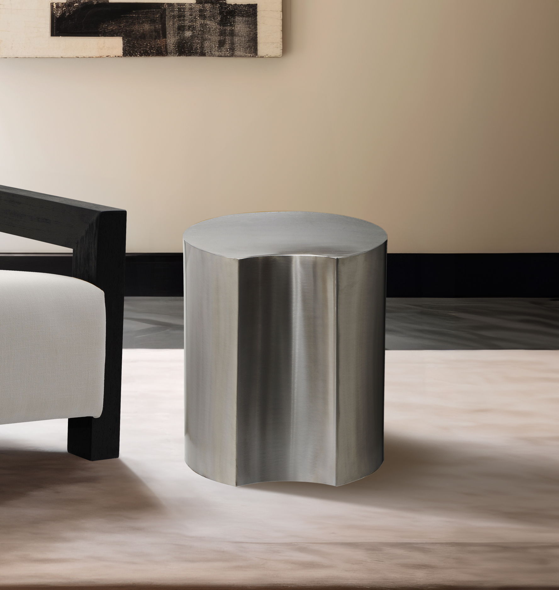 Dimple - 20" End Table - Silver